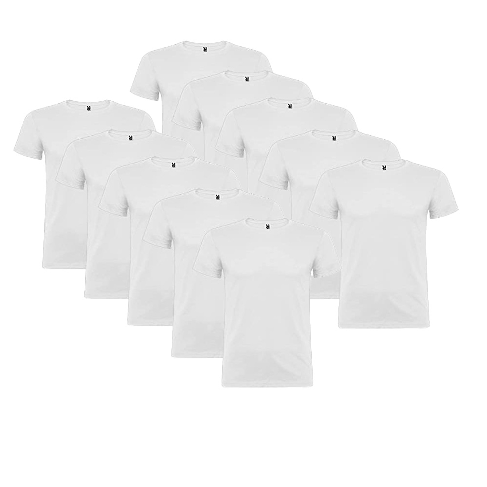 Roly - Pack 10 Camisetas Básicas Unisex - Manga Corta - 10 Camisetas de Algodón - Tallas S a 2XL - Amplio Surtido de Colores - Gramaje: 150 G/m²