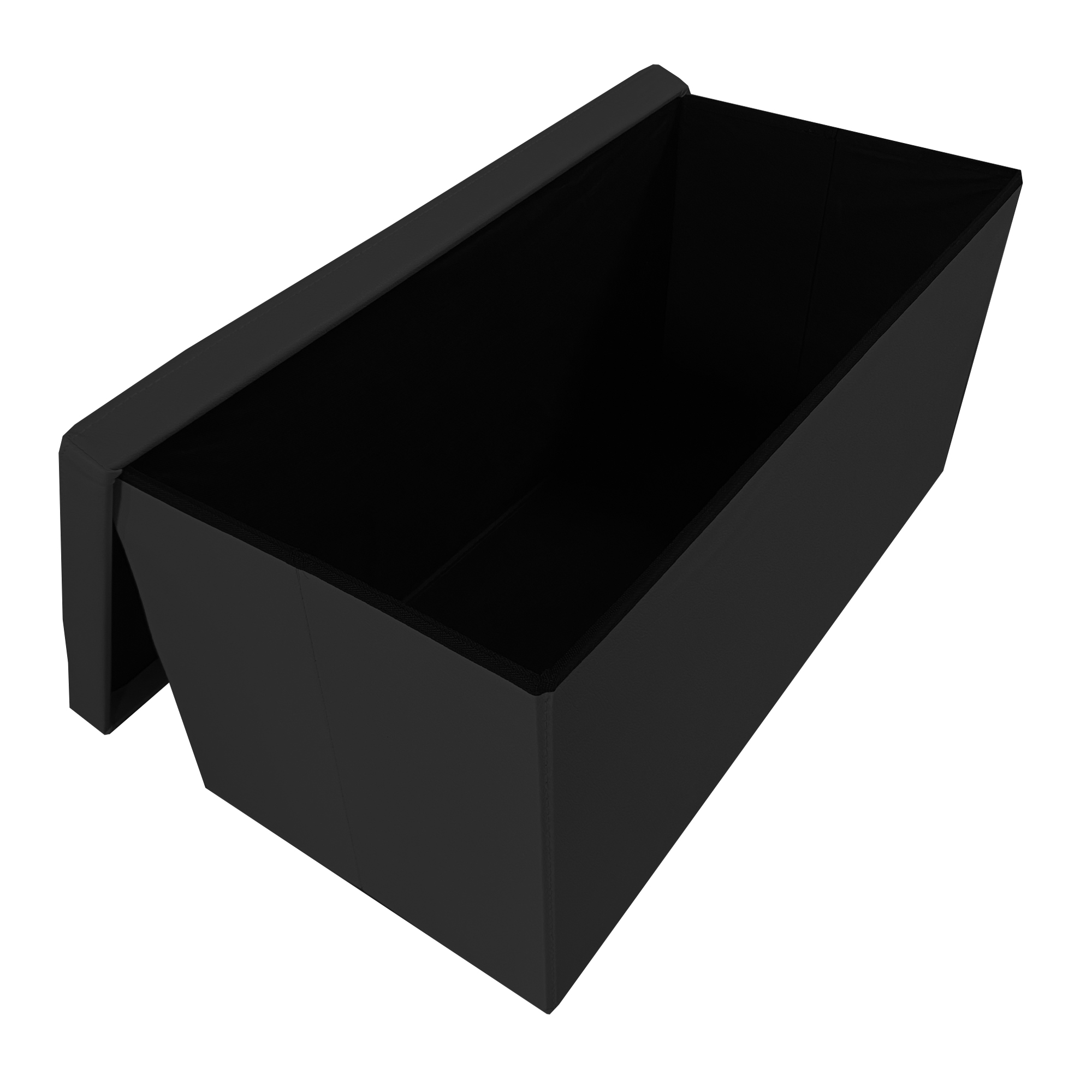 Puff Ottoman Rectangular Polipiel Plegable 76x38x38cm  Nyana Home  Gran Almacenaje  Estilo Otomano  Polipiel Resistente