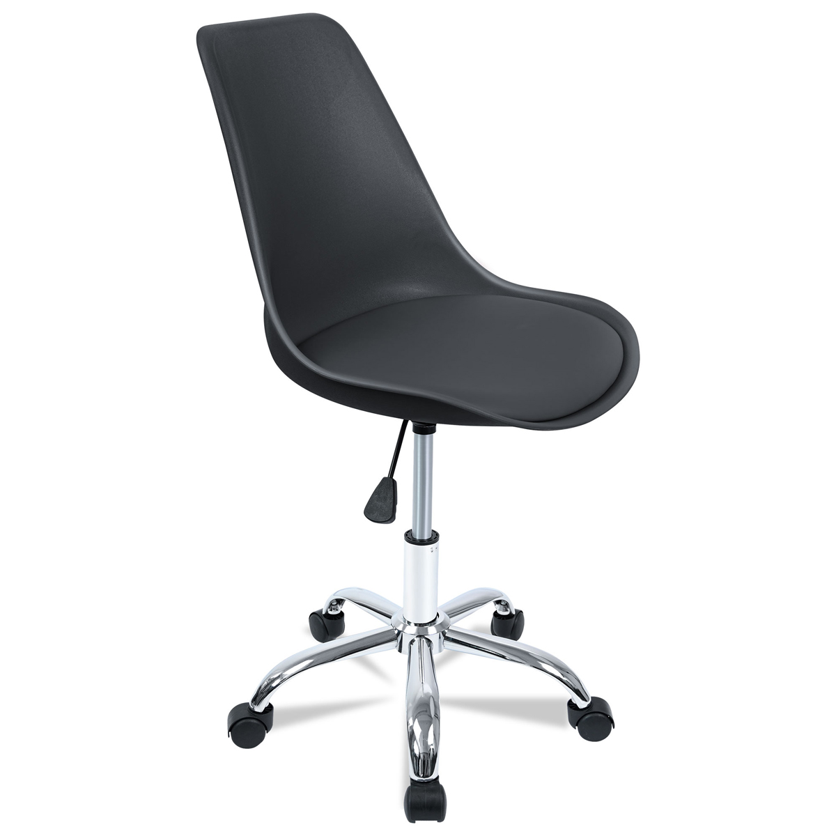 T-LoVendo Silla de Escritorio para Oficina Estudio Comedor Ergonómica con Ruedas Altura Ajustable Sin Reposabrazos