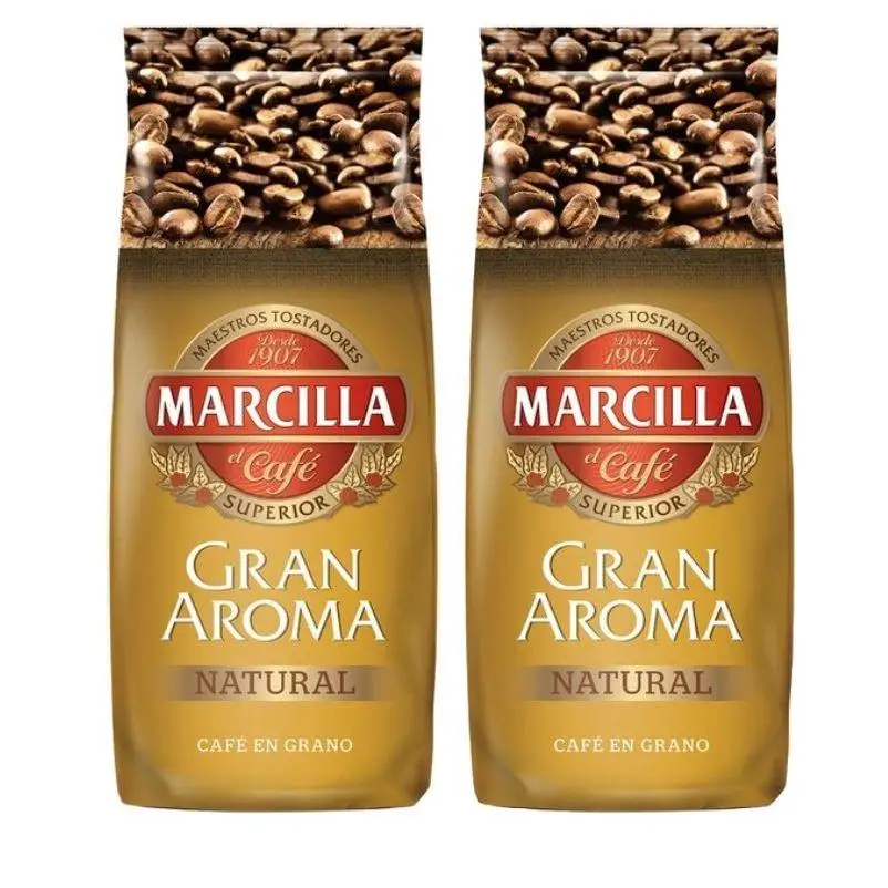 PACK de 2 - Café Marcilla Natural em grão 1Kg Óptimo aroma