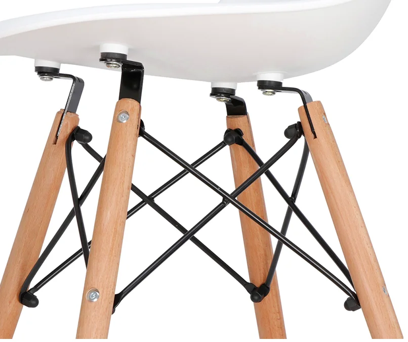 Confezione da 4 sedie Danimarca - Stile nordico - Gambe in legno - Vari colori.