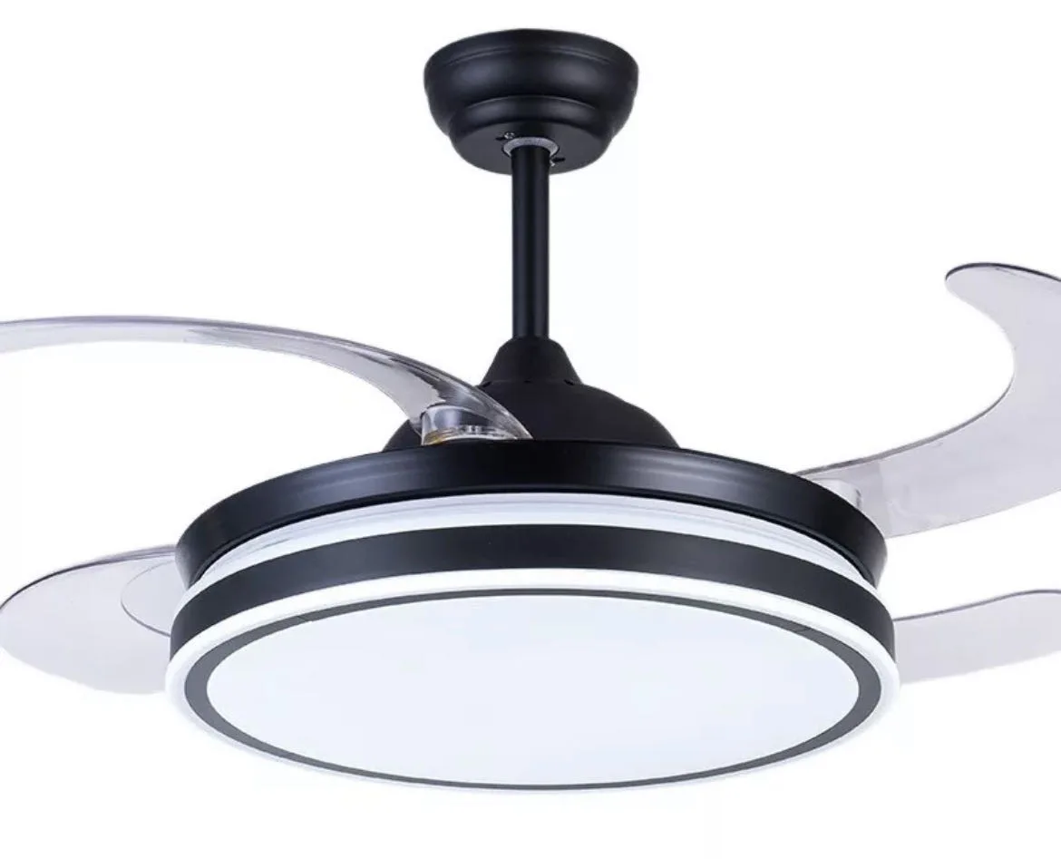 Ventilador de Techo ATENAS con Motor DC y Aspas Desplegables con Luz Led 36W MEMORIA y Regulable en intensidad DIMMER (luz nocturna) - Marca BEL AIR HOME - Silencioso y Eficiente - Control Remoto Incluido - Ideal para Dormitorios y Comedores