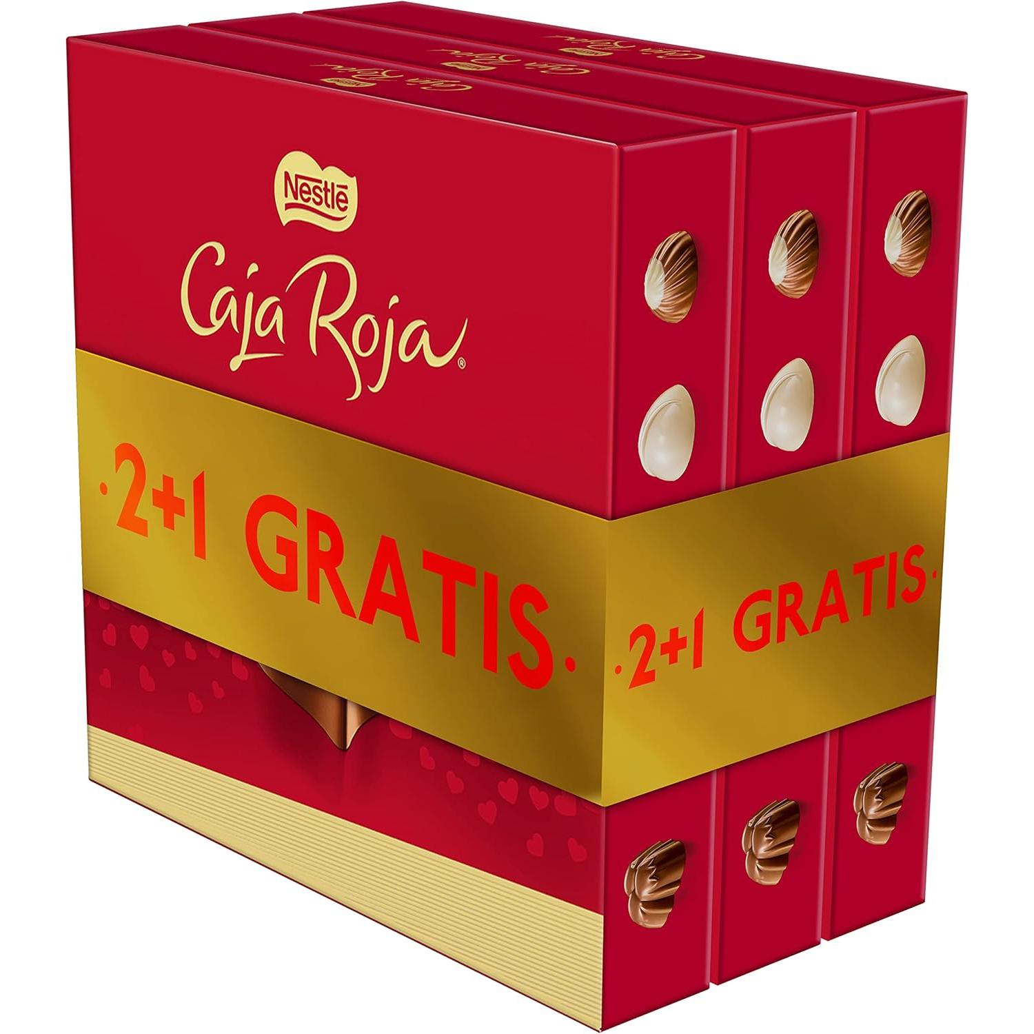 NESTLE Caja Roja Bombones de chocolate con leche 100gX3 cajas [PACK 2+1]