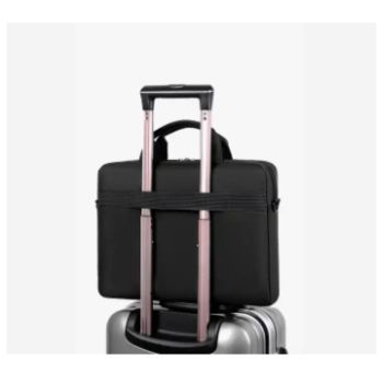 Valigia da mano Prowalk nera per laptop da 15,6 pollici o borsa per computer o tablet fino a 39,62 cm per uomo o donna per l'uso quotidiano per documenti e accessori da ufficio, una borsa elegante e casual per PC da gioco