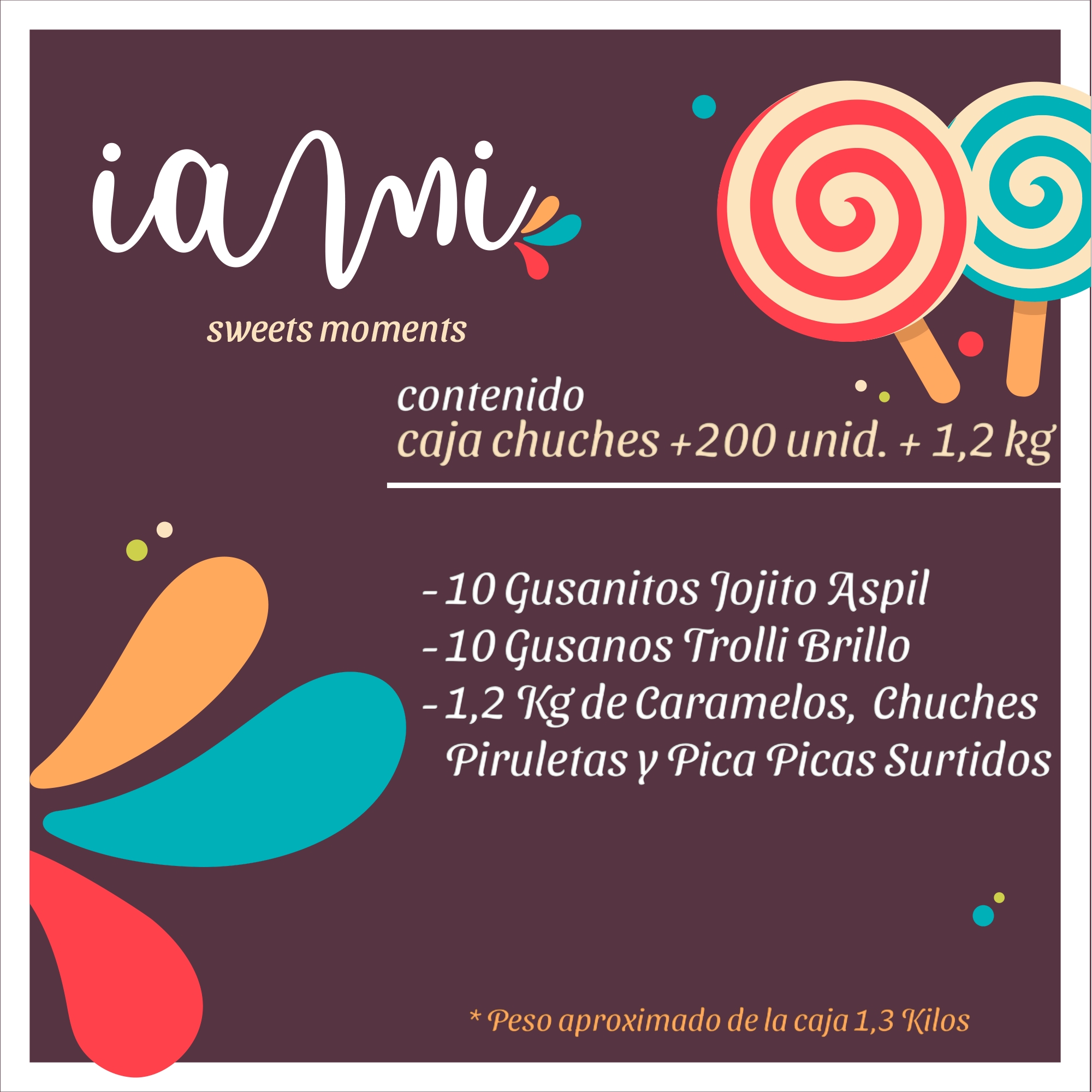Chuches Surtidas - Chuches PIñatas - Chuches Cumpleaños + 200 Chuches, Gusanitos y Gominolas Trolli - 1,4 Kilos de Chuches [IAMI]