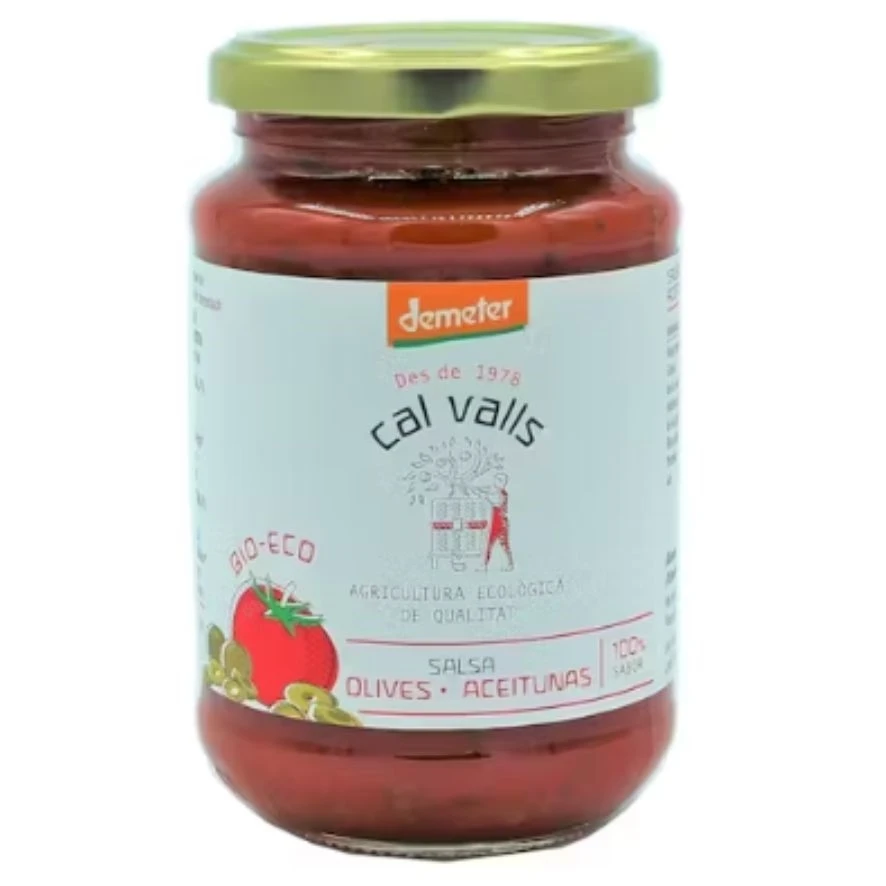Salsa de Tomate con Olivas Verdes Demeter 350g Cal Valls
