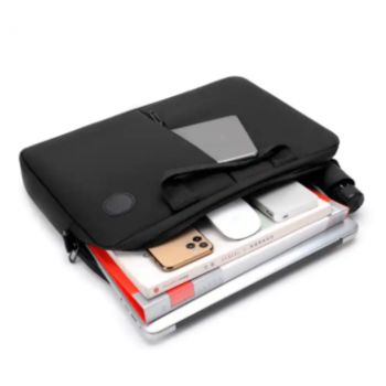 Valigia da mano Prowalk nera per laptop da 15,6 pollici o borsa per computer o tablet fino a 39,62 cm per uomo o donna per l'uso quotidiano per documenti e accessori da ufficio, una borsa elegante e casual per PC da gioco