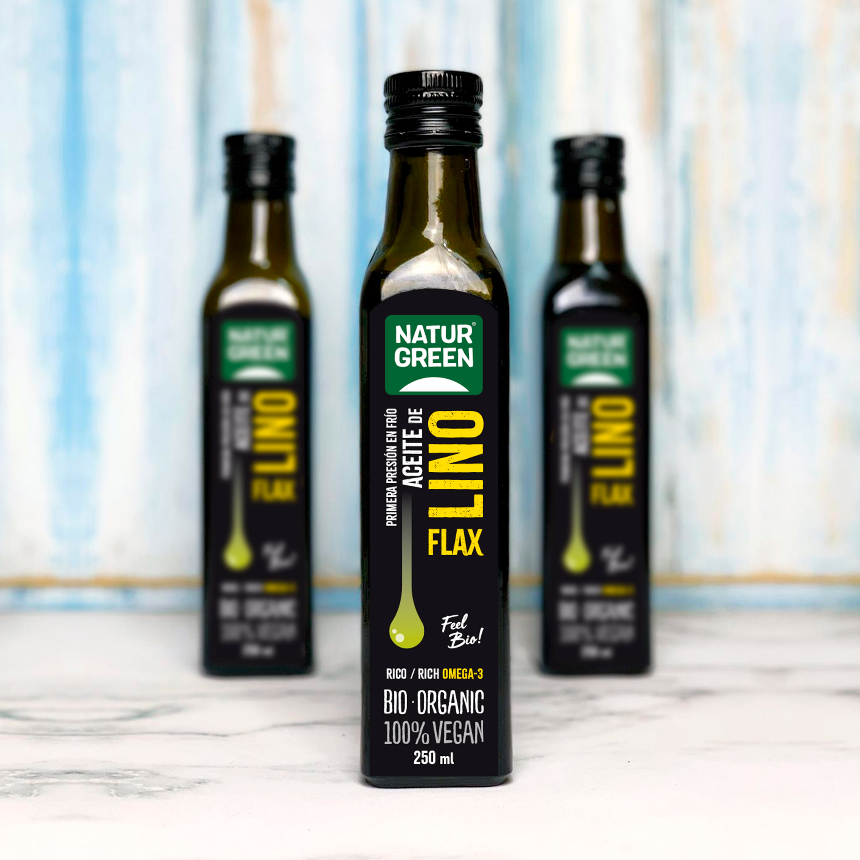 Pack 3x Naturgreen Aceite de Lino Rico en Omega 3 para Mejorar la Salud