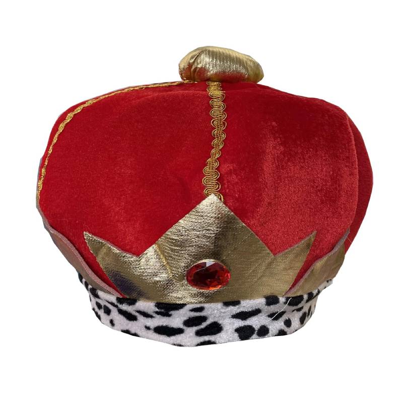 Kebedo Moda Gorro de Navidad para Los Reyes Magos, Gaspar, Melchor y Baltasar, Corona Bastón para Disfraz de Rey, Realeza, Príncipe, Complemento para Traje en Navidad, Carnaval y Halloween, Talla Única Ajustable para Niños y Adulto