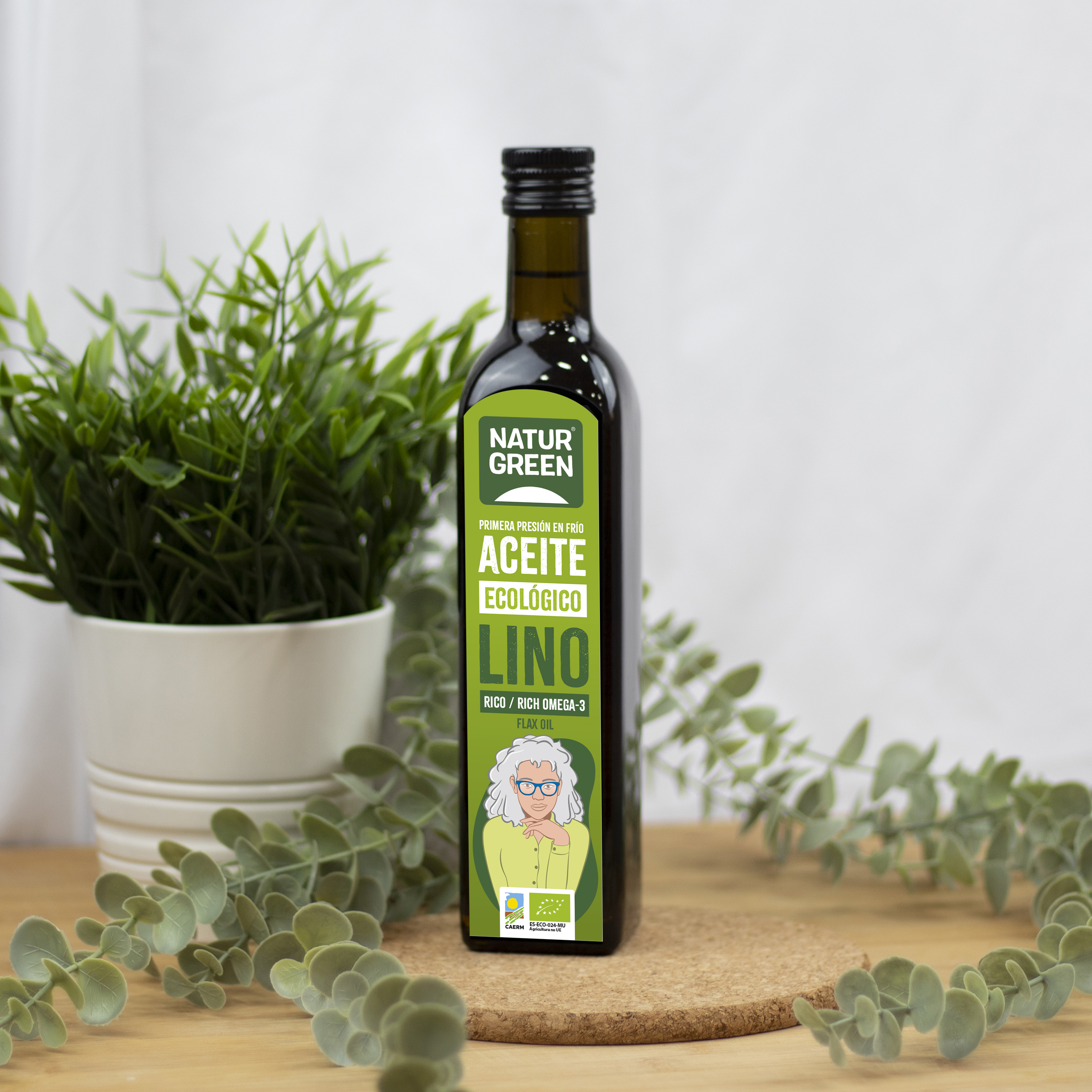 Pack 3x - NaturGreen Aceite de Lino - Rico en Omega 3