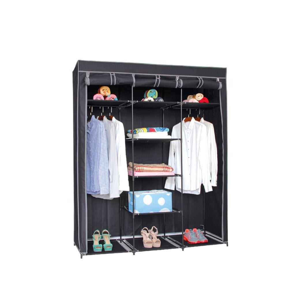 Armario Tela 160x70x45cm Closet Organizador Plegable para Ropa Armario Tela Plegable Ropero Resistente al Polvo