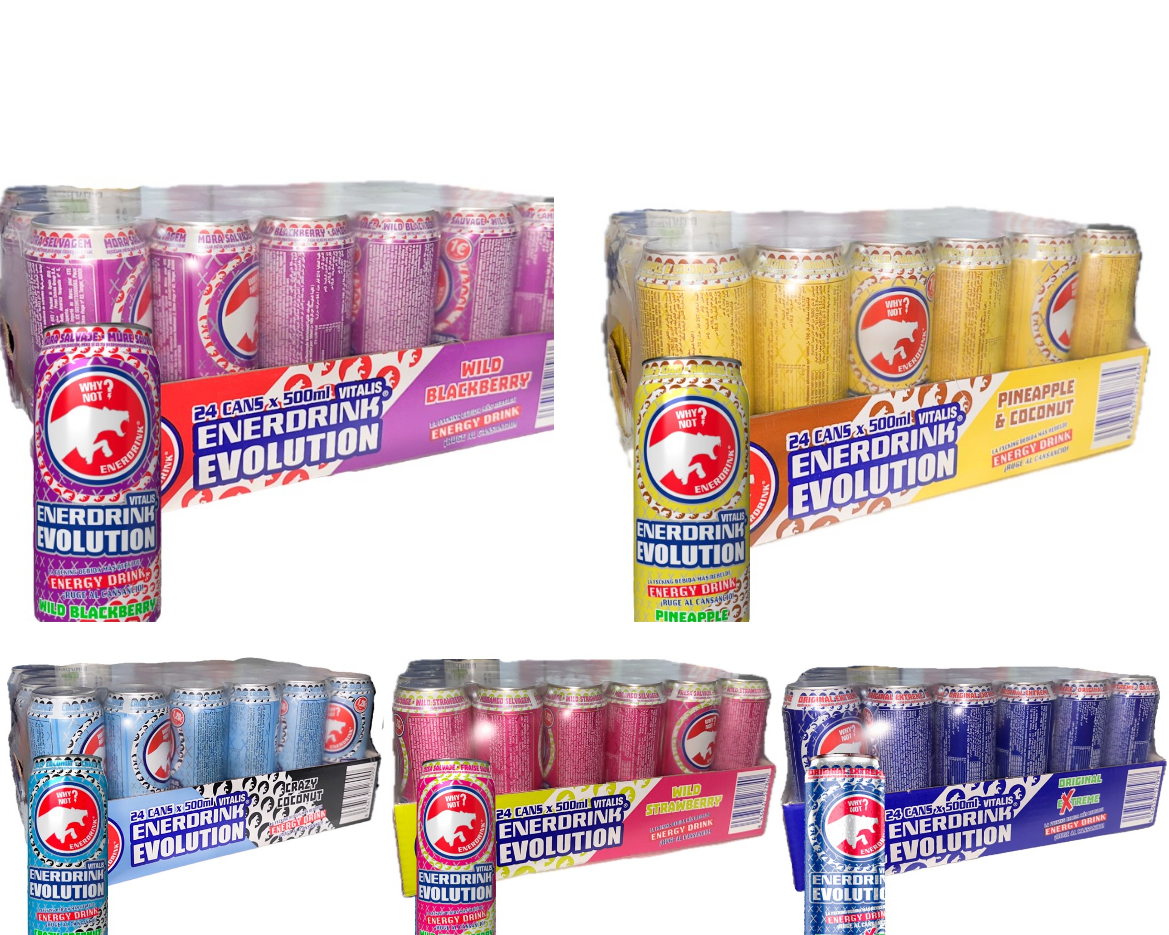 Enerdrink evolution bebida energetica Energy enerdrink evolution gran surtidos de modelos a elegir caja 24 latas 250ml/24 latas 500ml bebida energetica gran moda sabor top