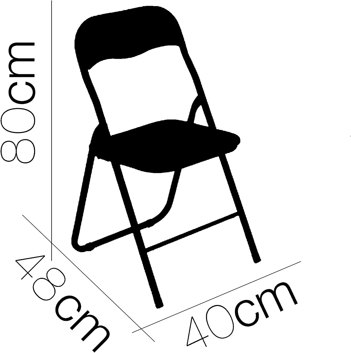 GREATOOL Sillas Plegables, 40x48x80cm, 1/2/4 Unidades, Acolchadas, Aluminio, Silla Plegable con Respaldo