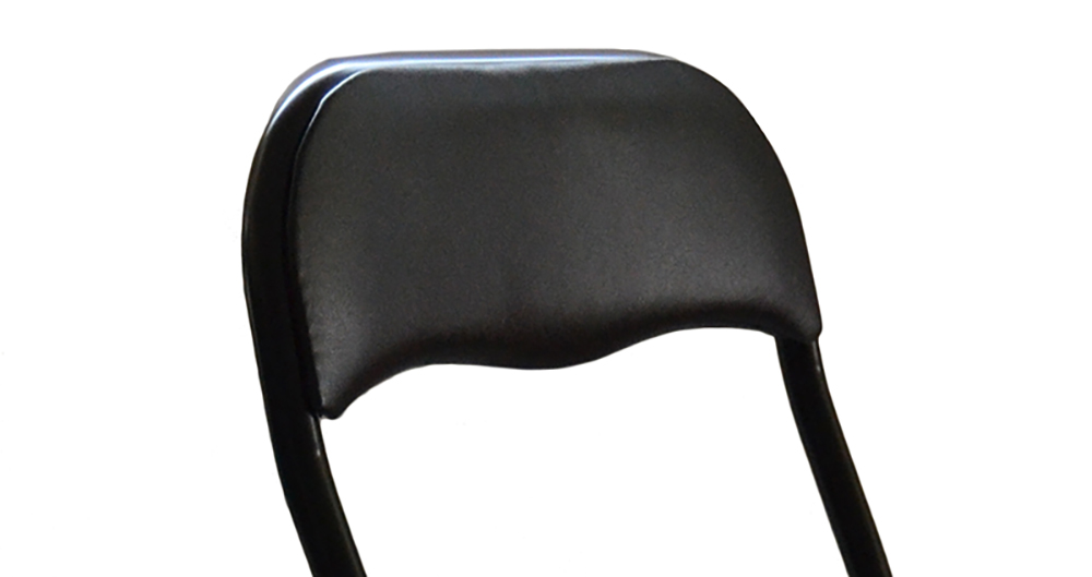 DUPI Silla Plegable Metal Acolchada Negra Piel Sintética (Pack de 6 Unidades)