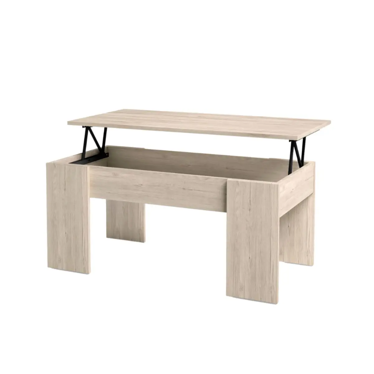 Tavolino basso dal design moderno con vano portaoggetti-45x100x50 cm