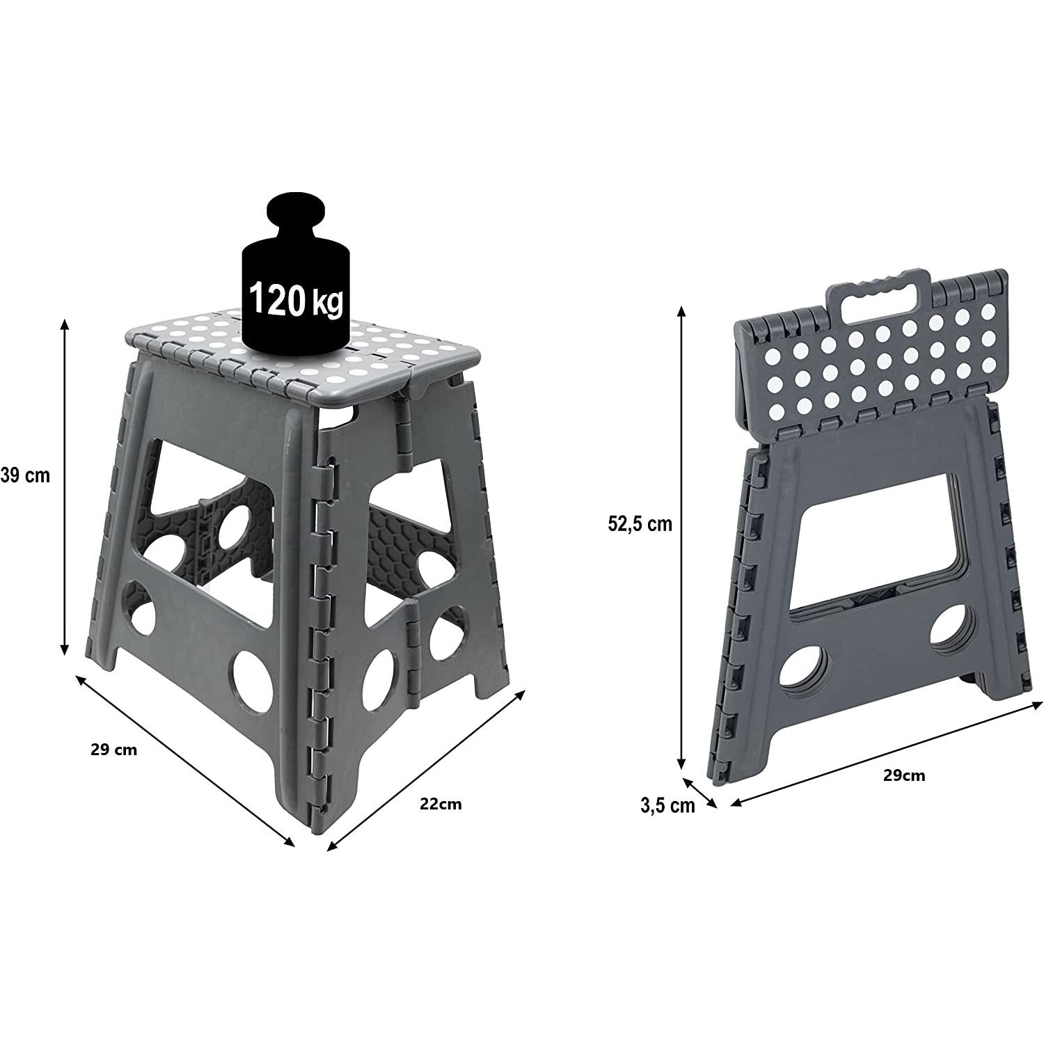 GREATOOL Taburete Plegable, Fabricado en PVC ,Multiusos de plástico Resistente y Duradero. Ideal para escuelas, Hogar