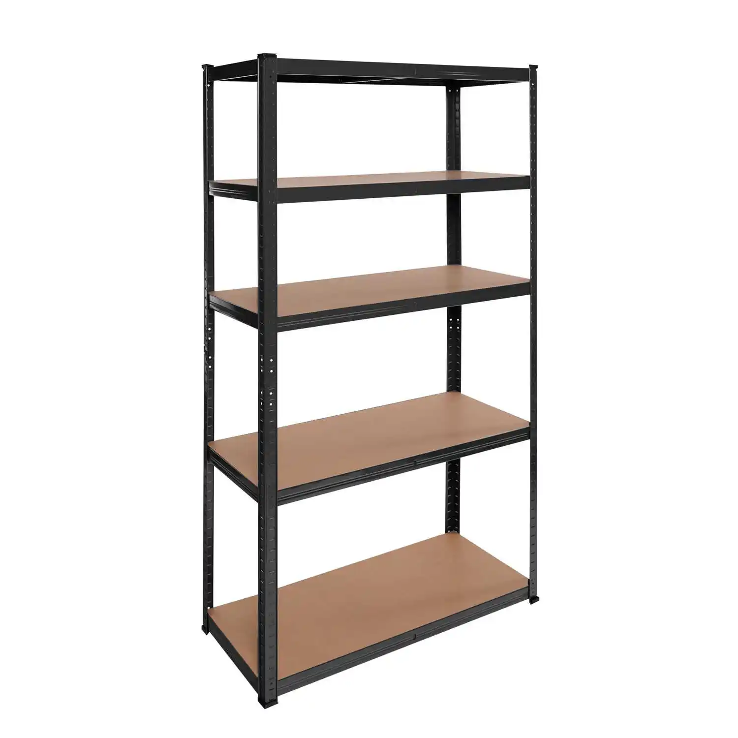 Ociodual Estantería Metálica Essential Gris oscuro, Ideal para Hogar, Garaje, Cocina, Oficina, Multiusos, Almacenamiento Divisible, Sin Tornillos, 875kg, 5 Baldas MDF, 180 x 90 x 40cm