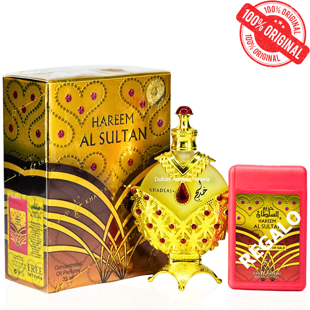 Hareem Al Sultan Gold de Khadlaj Perfume En Aceite Árabe Mujer Lujoso Elegante - 35ml