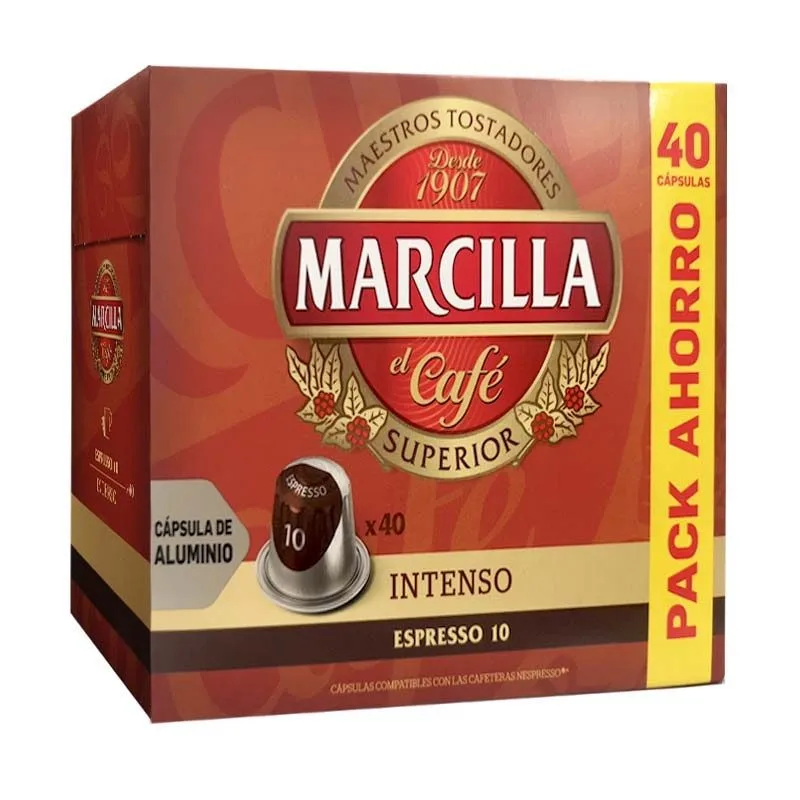 Intenso Marcilla, 40 cápsulas de alumínio compatíveis com Nespresso 8711000386378