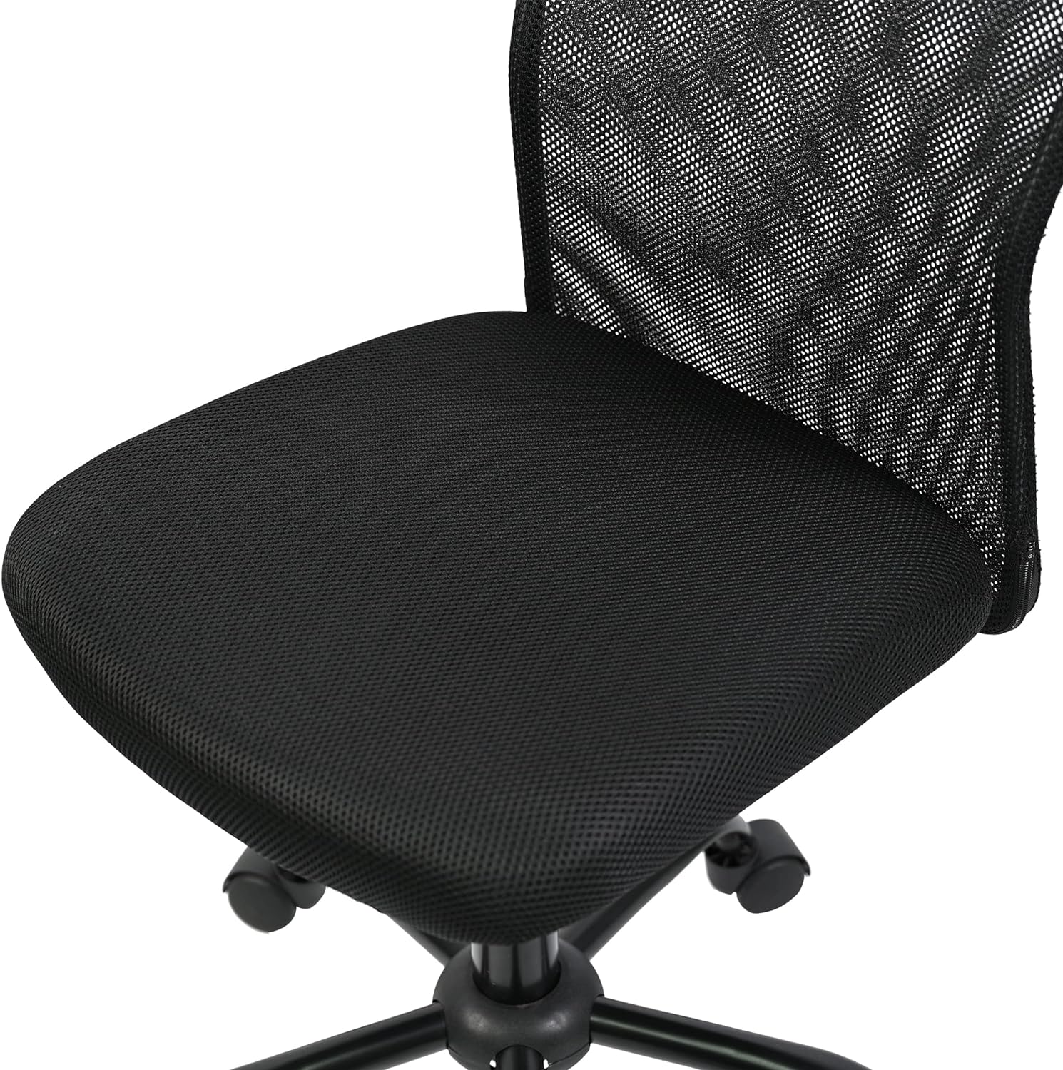 T-Lovendo Silla de Oficina Ergonómica Sin Reposabrazos Tela Transpirable