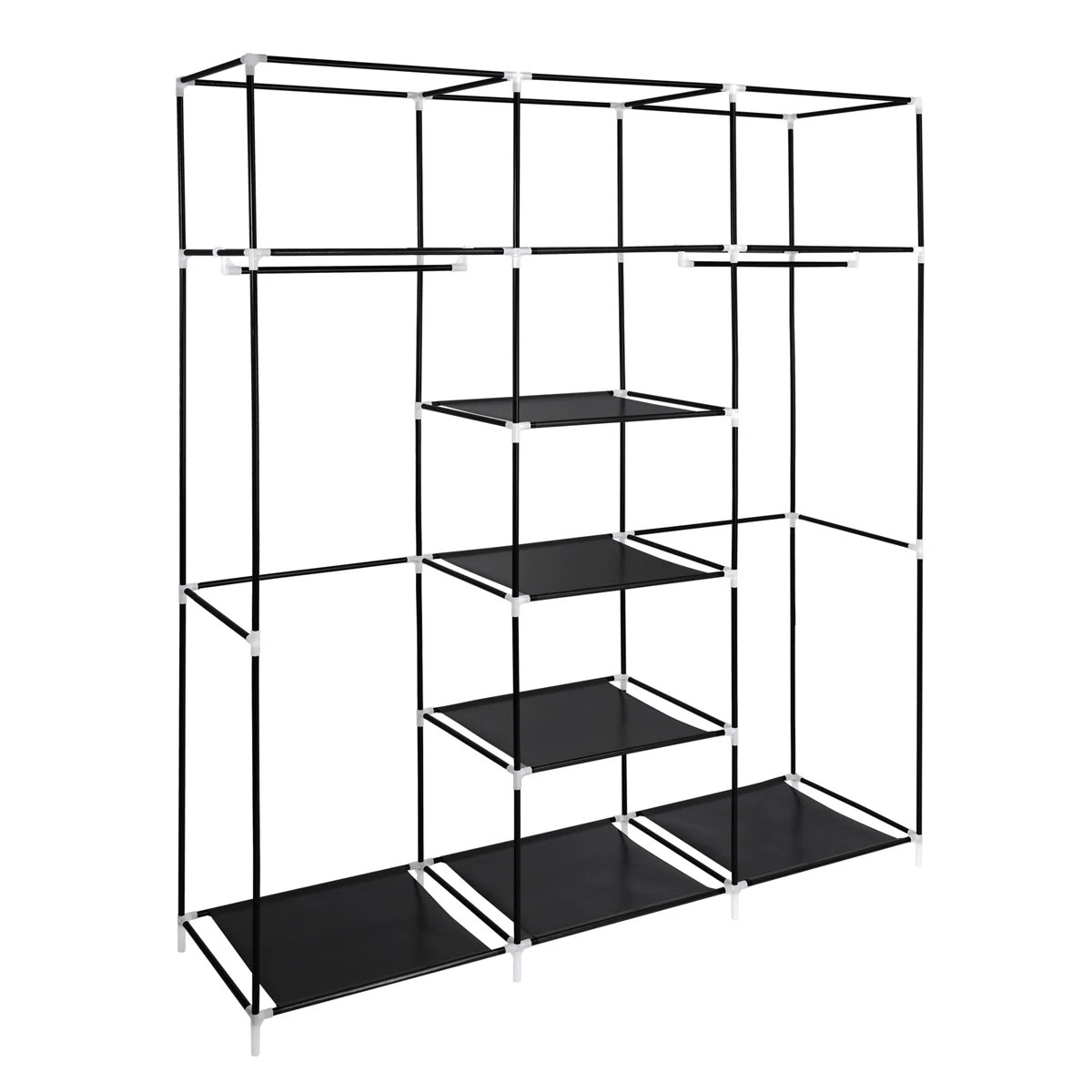 Organizador de roupa dobrável modular T-LoVendo com tecido 175 x 150 x 45 cm, camarim, portátil, leve. Destacável, poupe espaço