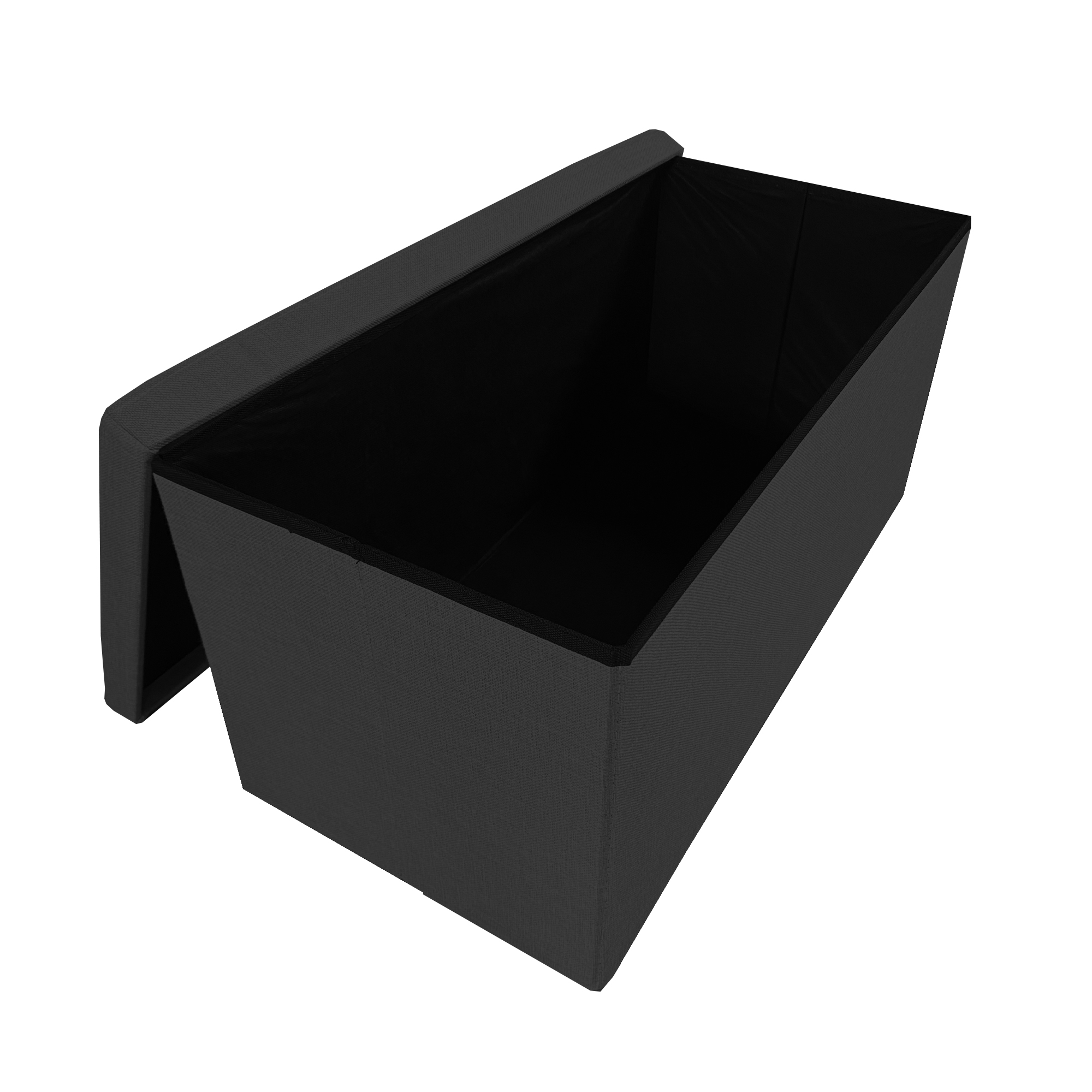 Puff Ottoman Rectangular Tela Plegable 76x38x38cm  Nyana Home  Gran Almacenaje  Estilo Otomano  Tela Resistente