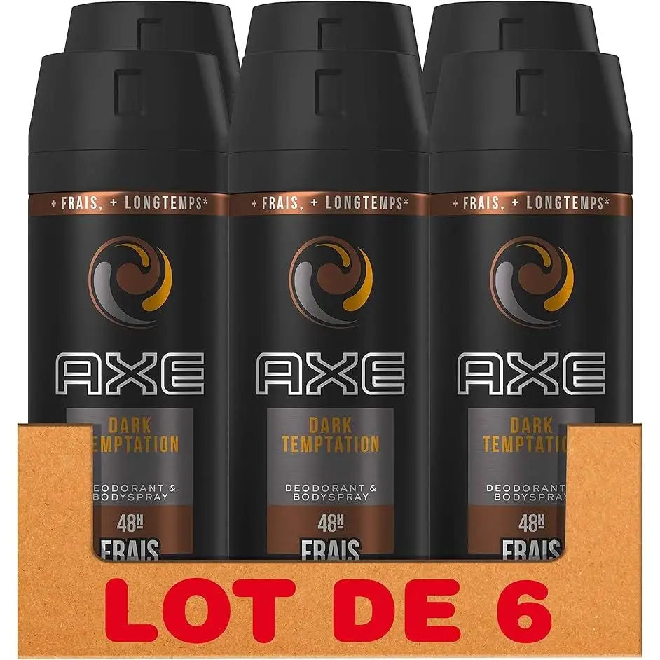 Pack 6x150ml - AX Desodorizante Masculino DARK TEMTATION Spray 48h