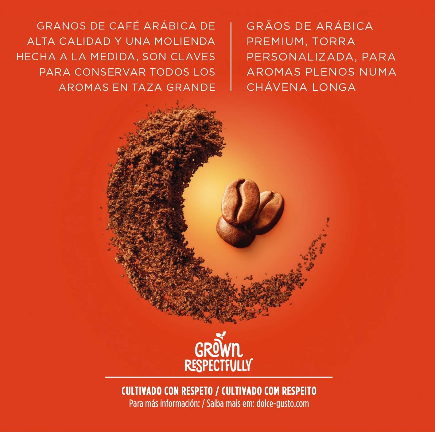 Nescafé Dolce Gusto LUNGO, Pack de 3 x 16 Cápsulas - Total: 48 Cápsulas de Café lungo, alarga tu momento de placer.