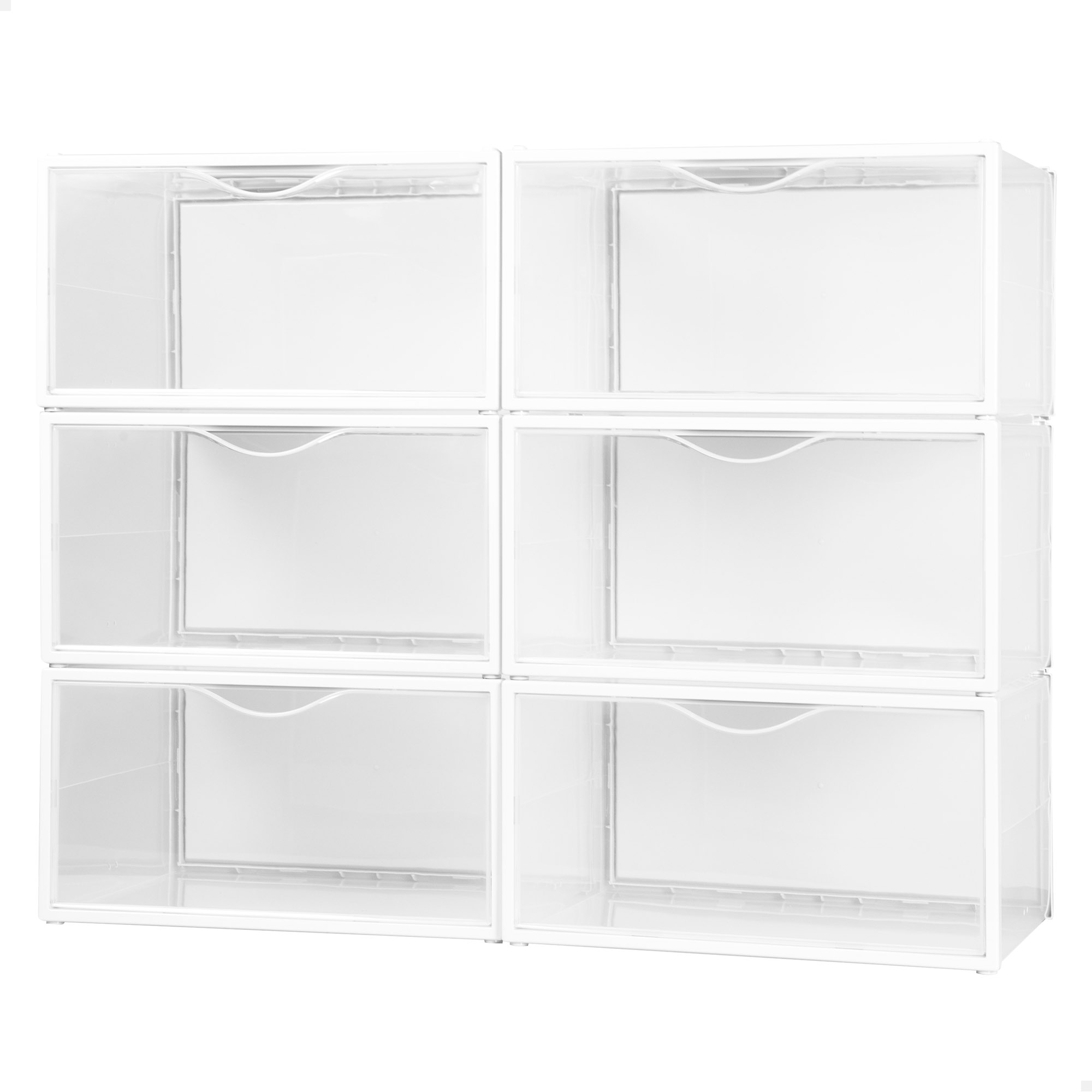 Max Home - Cajas de almacenamiento de zapatos apilables y antivuelco para hogar, Cajas de zapatos plástico, Juego de organizadores de almacenamiento, Caja zapatero plástico, Organizador de zapatos apilable, Caja de zapatos transparente