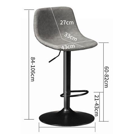 1 cadeira giratória de bar alta ajustável, bANCO de assento nórdico moderno, elevador de mesa frontal com banco alto, encosto moderno, cadeira de bar com pernas de metal estilo nórdico, cadeiras de jantar com perna preta