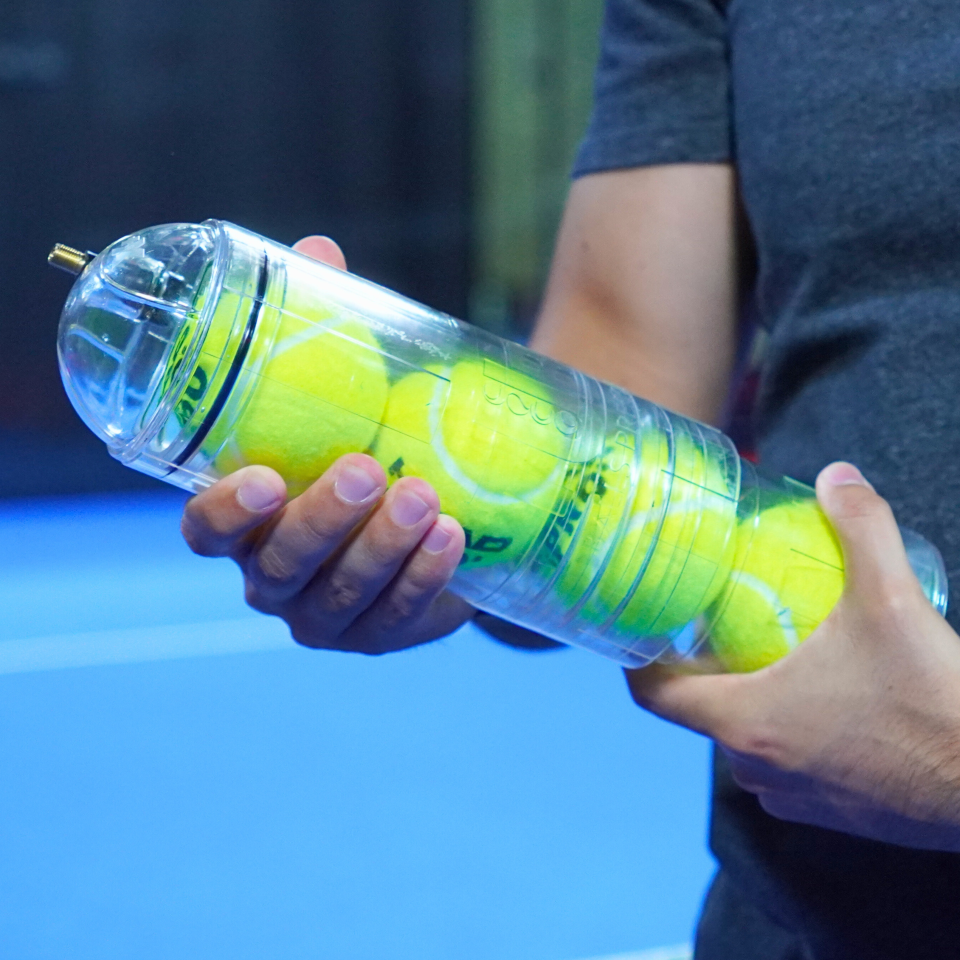 Pressurizador de bolas de cristal TubeX4 (sem bomba de ar incluída) - para ténis e Padel TubePlus