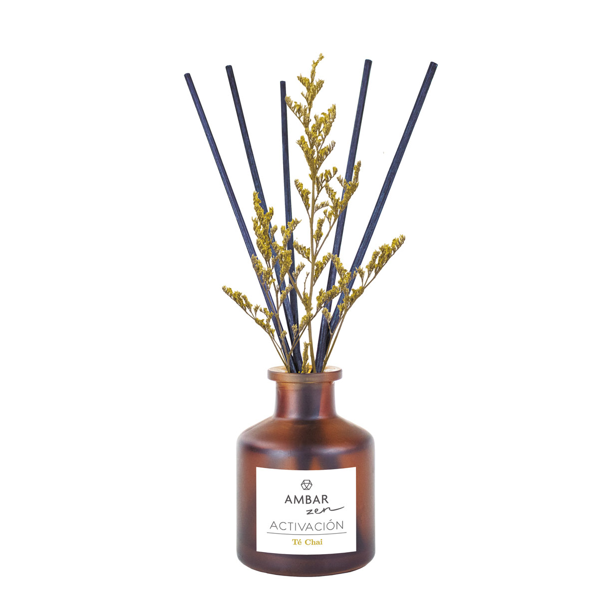 Pack 3 Mikado Té Chai Ambar Zen 40 ml - Canela, Nuez Moscada, Jengibre, Vainilla - Aromatizador de Ambiente