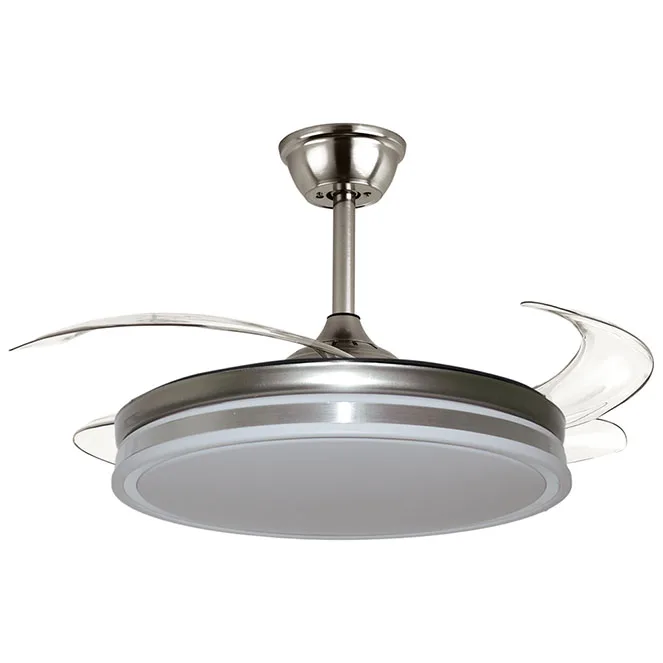 BEL AIR HOME Ventilador de Teto ATENAS com Motor DC e Lâminas Desdobráveis com Luz Led 36W MEMÓRIA e Intensidade DIMMER Regulável (Luz Noturna) - Maca BEL AIR HOME - Silencioso e eficiente - Comando incluído - Ideal para quartos e salas de jantar