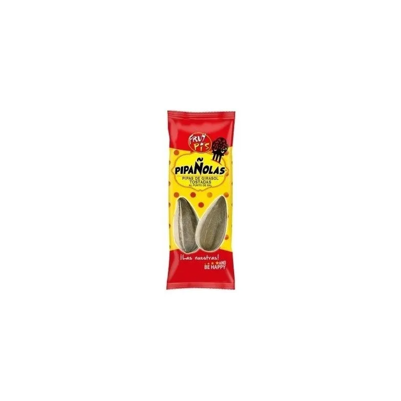Pipas Tostadas de Girasol Tosfrit Aperitivos 10x132g con Toque Perfecto de Sal. Pipañolas Tosfrit.  La caja contiene 10 unidades individuales de 132 gramos cada una. Pipas tostadas con un toque perfecto de sal. FruyPis