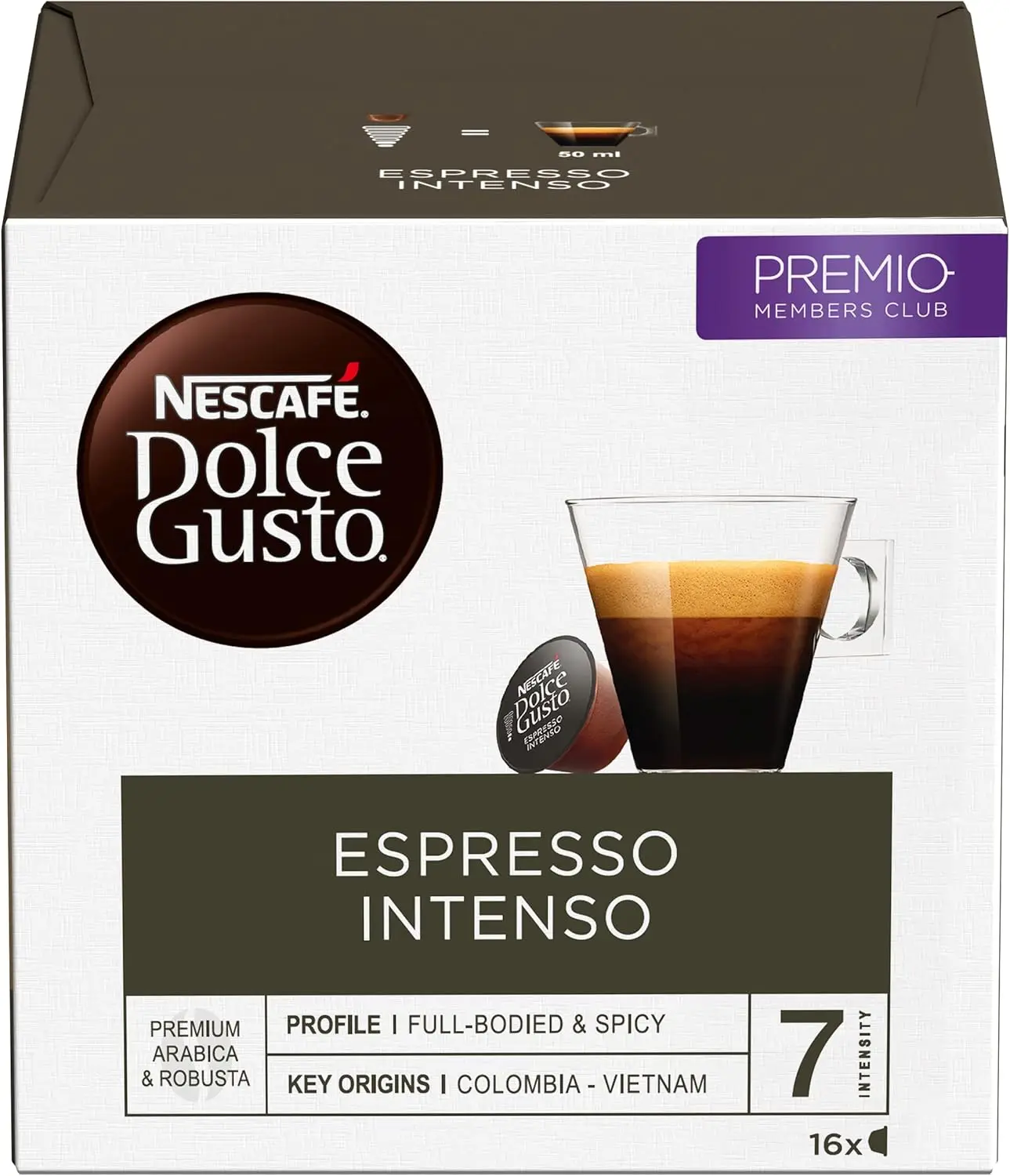 Dolce Gusto - Pack Especial Espresso Intenso (144 Unidades) | Sumérgete en un Sabor Completo y Envolvente con Aromas Picantes y una Crema Generosa, el Espresso que Despierta Todos tus Sentidos en Cada Sorbo