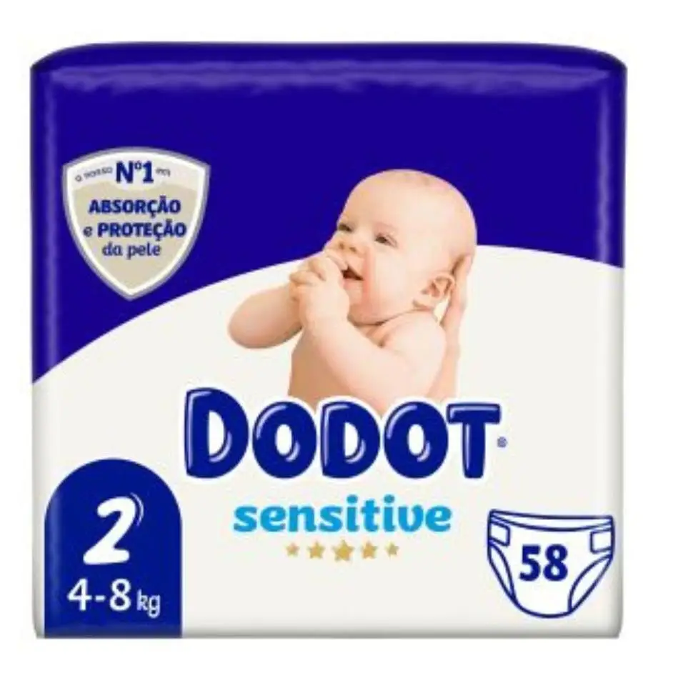 DODOT PAÑAL SENSITIVE TALLA 2 (58 UNIDADES)