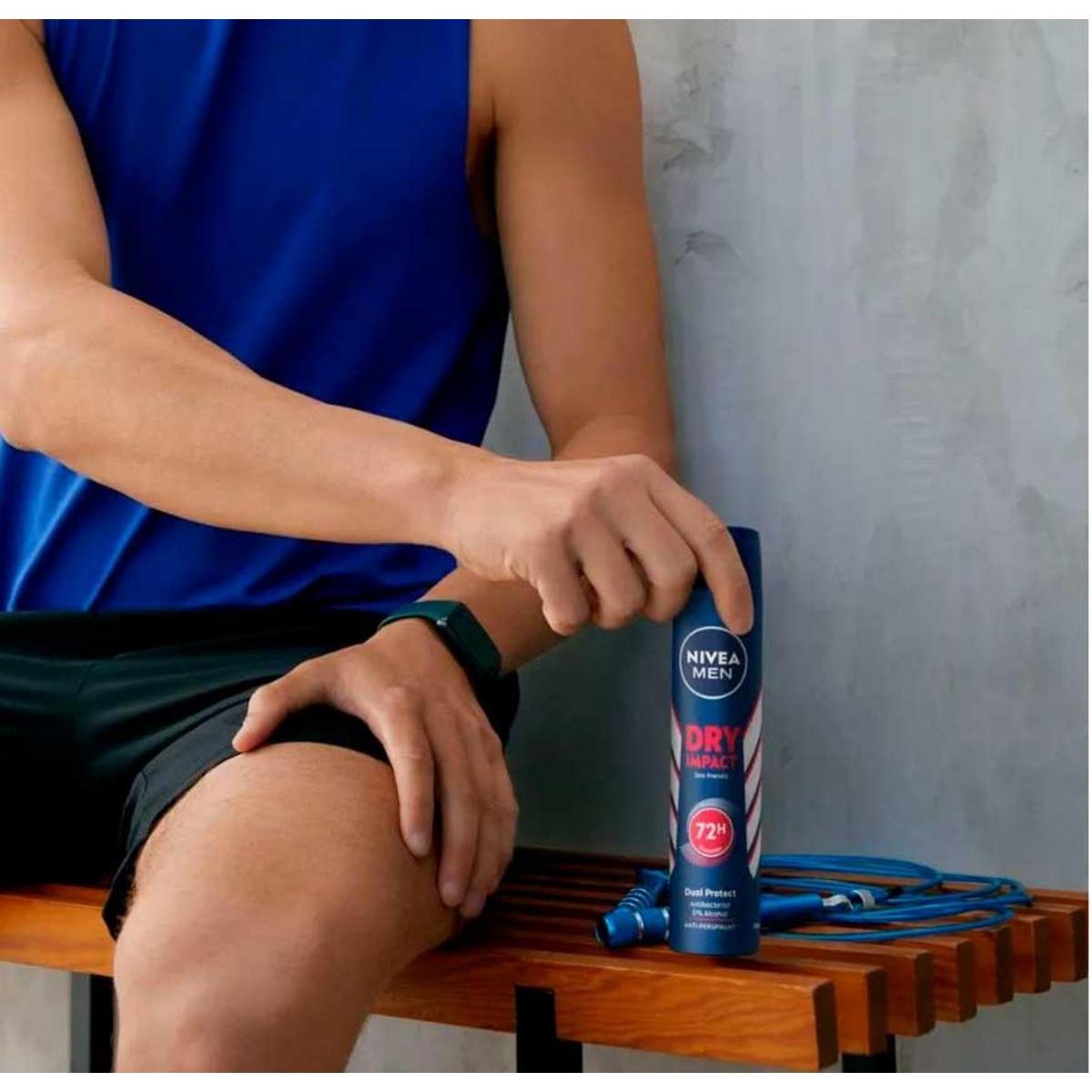 NIVEA MEN Pack ahorro - Dry Impact Spray Desodorante para hombre 200ml x 6 unidades