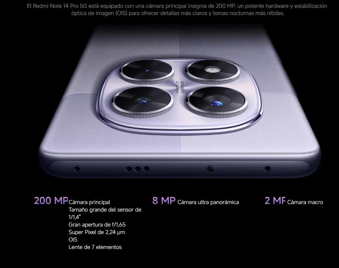 Versión Global Xiaomi Redmi Note 14 Pro 5G Smartphone MediaTek Dimensity 7300-Ultra 200MP AI cámara NFC 6,67 "pantalla AMOLED IP68