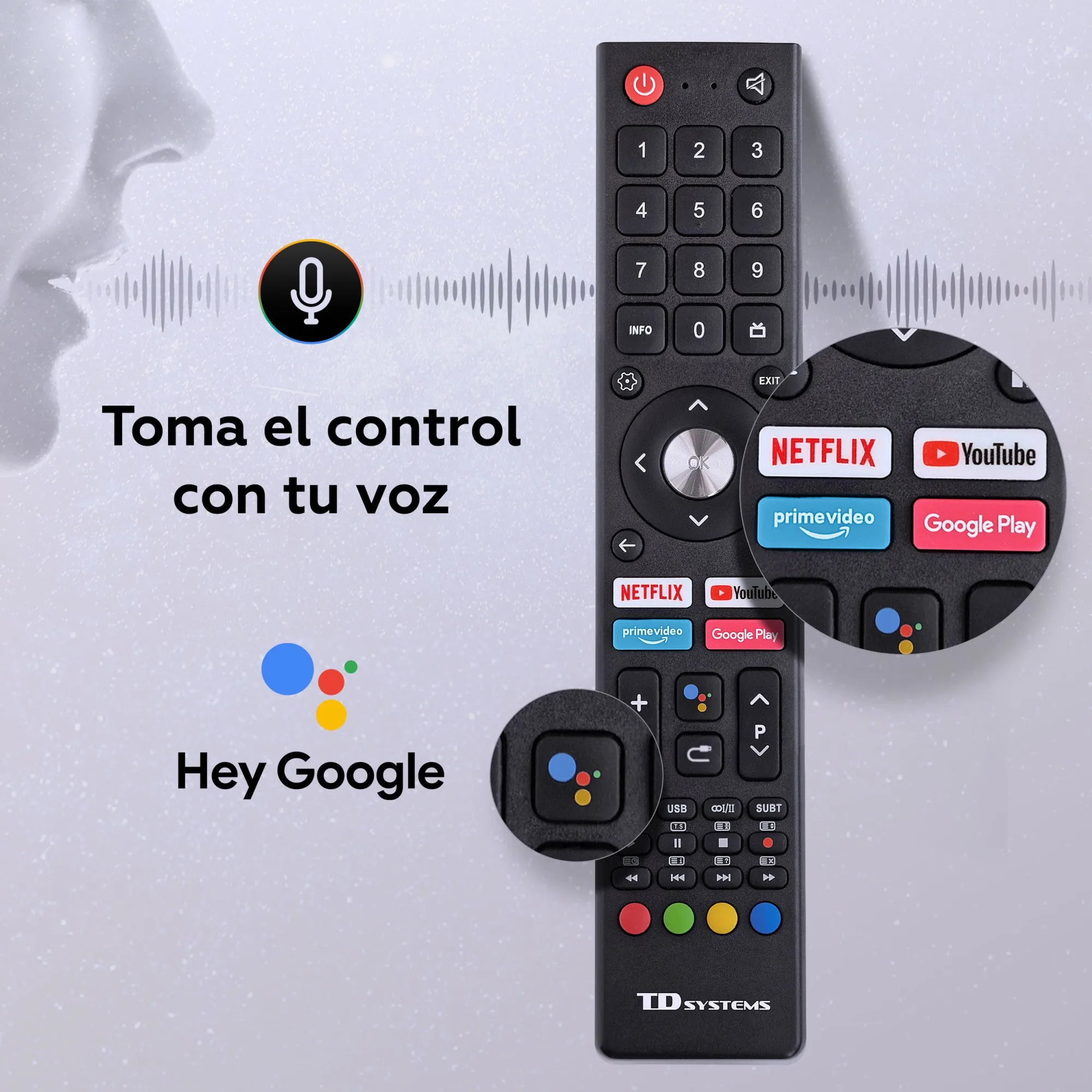 Smart TV 40 polegadas Qled Full HD Hey Google Official Assistant com controlo por voz. TV Android 14 - TD Systems K40DLK21GLQ
