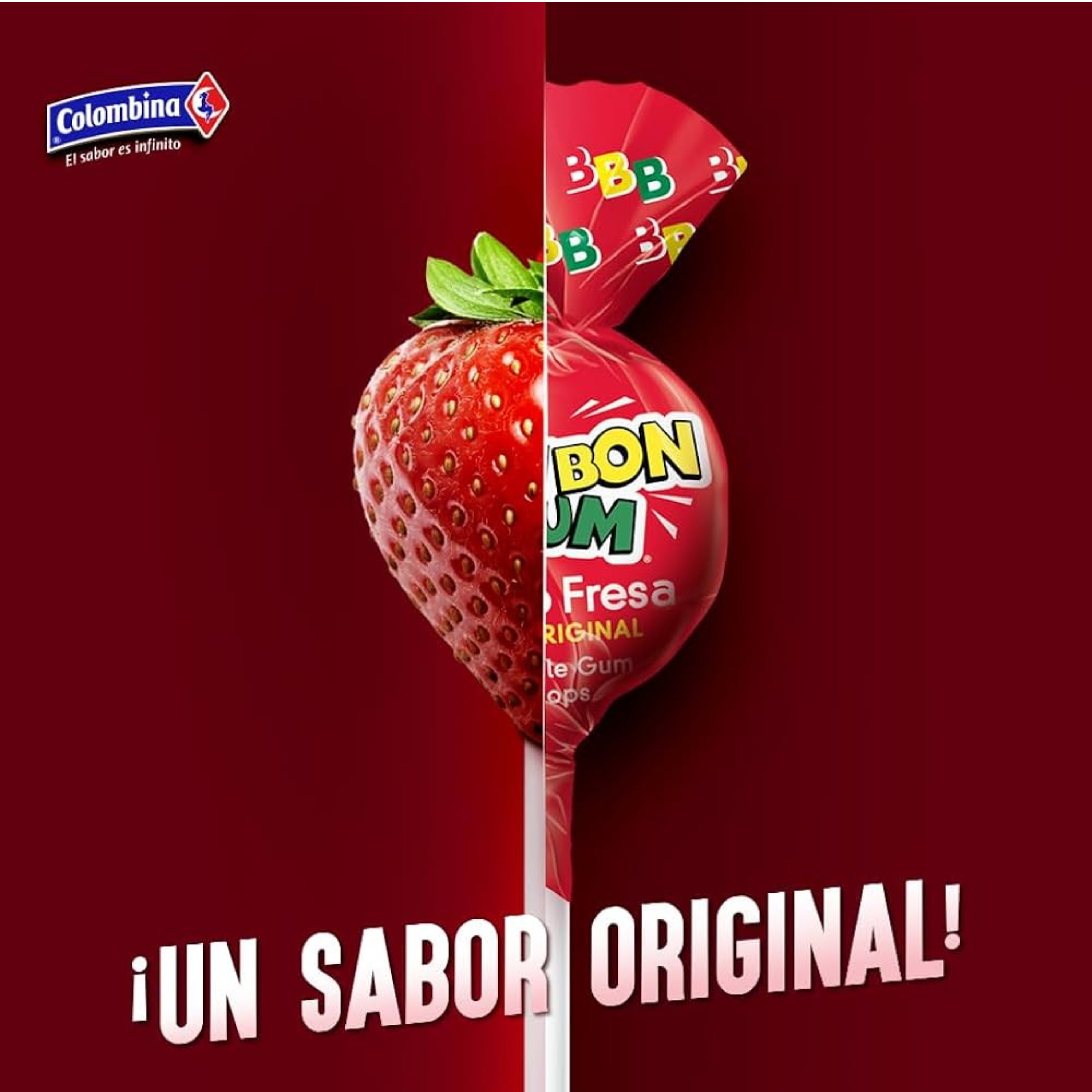 Bon Bon Bum Fresa pack 24 uds- COLOMBINA