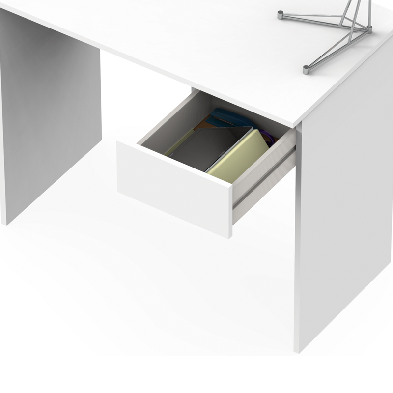 Miroytengo Escritorio con Cajón Turín Color Blanco Mate 90x75x50 cm