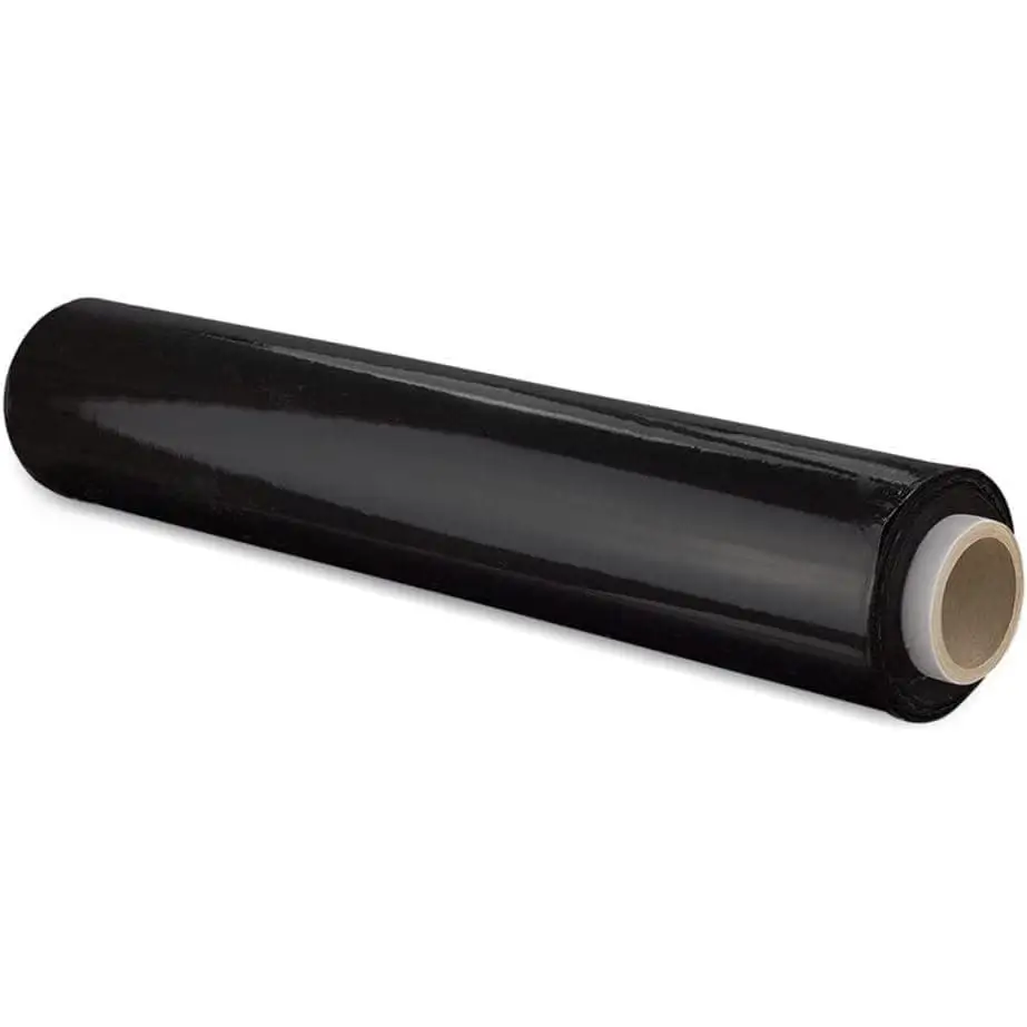 Film Transparente o Negro para Embalar 100MM x 200M 23 Micras Rollo de Papel Film Resistente de Plástico con Alta Elasticidad para Mudanzas y Envíos