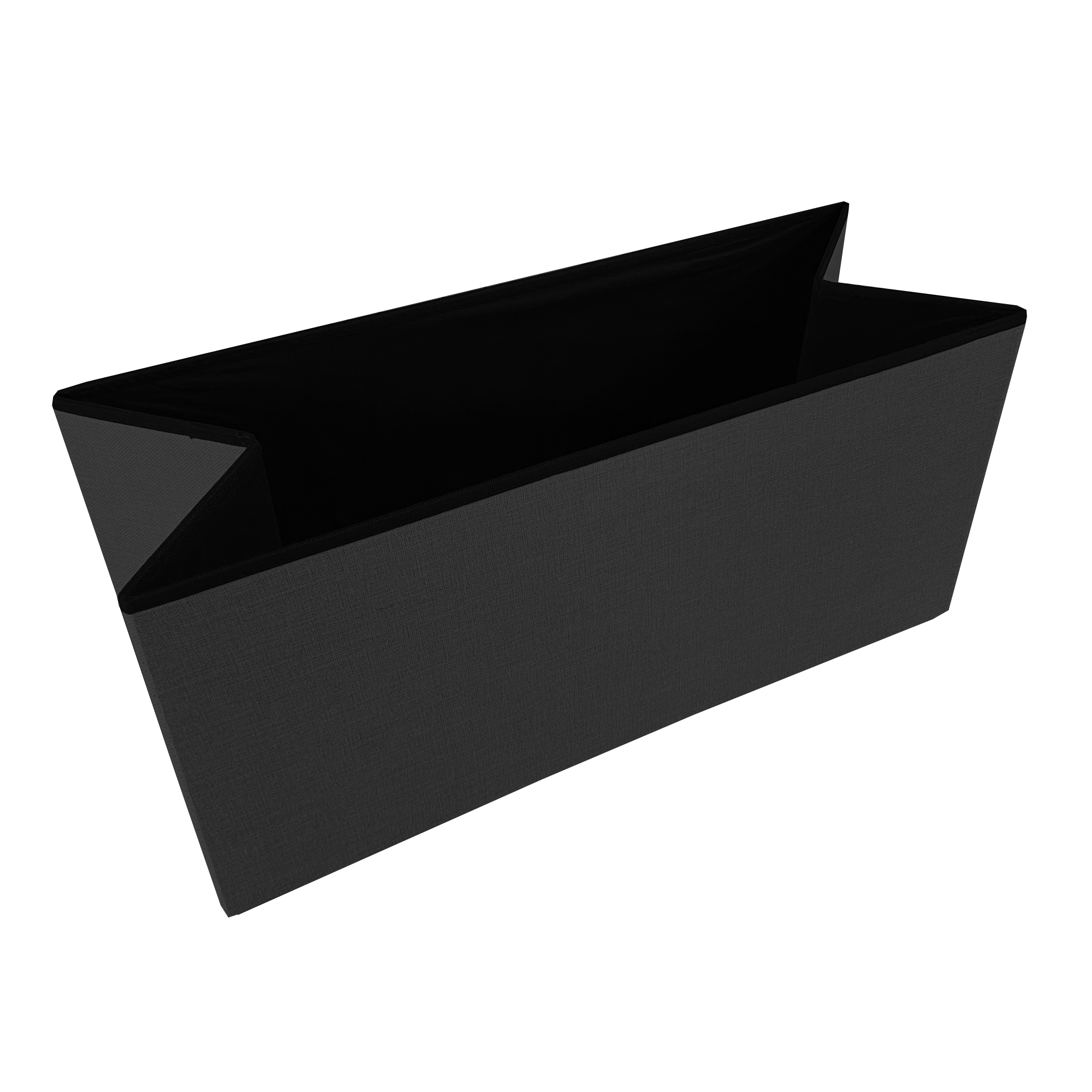 Puff Ottoman Rectangular Tela Plegable 76x38x38cm  Nyana Home  Gran Almacenaje  Estilo Otomano  Tela Resistente