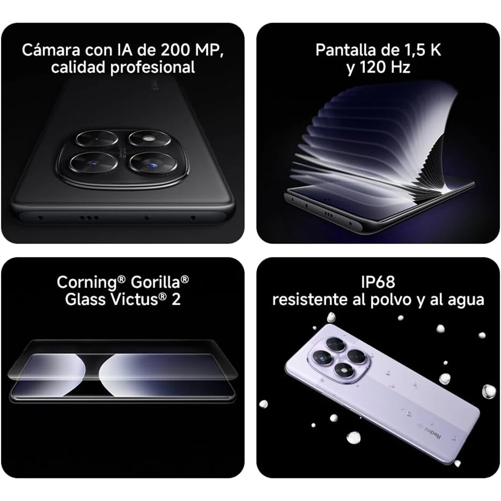Versione globale Xiaomi Redmi Note 14 Pro 5G Smartphone MediaTek Dimensity 7300-Ultra 200MP AI fotocamera NFC Display AMOLED da 6,67" IP68