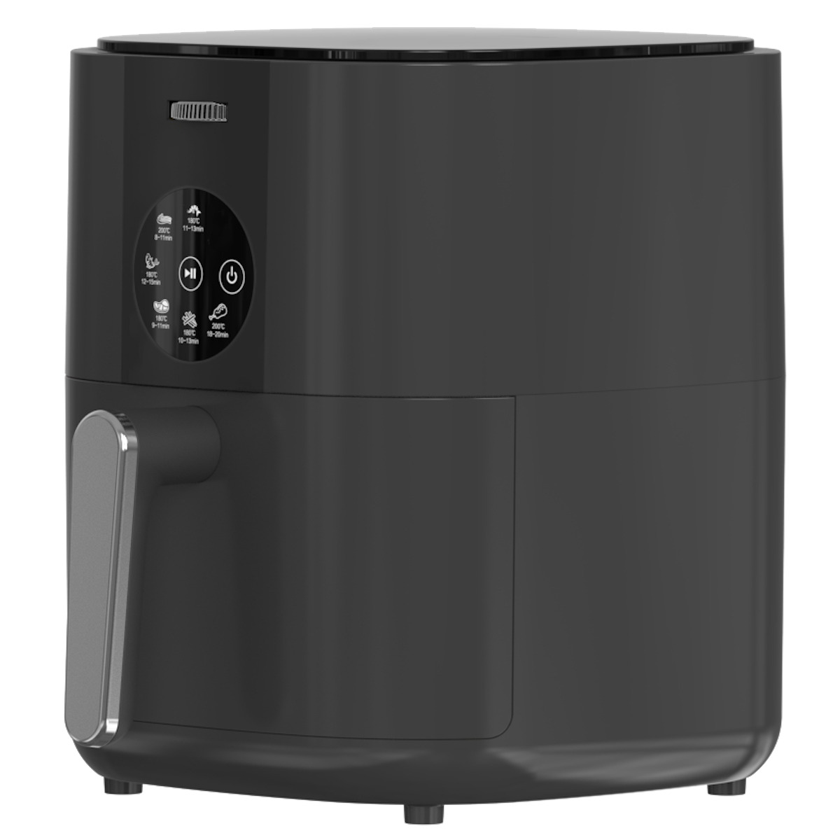 Freidora de Aire 5,5L 1350W con Pantalla táctil 6 programas 80-200 Negro