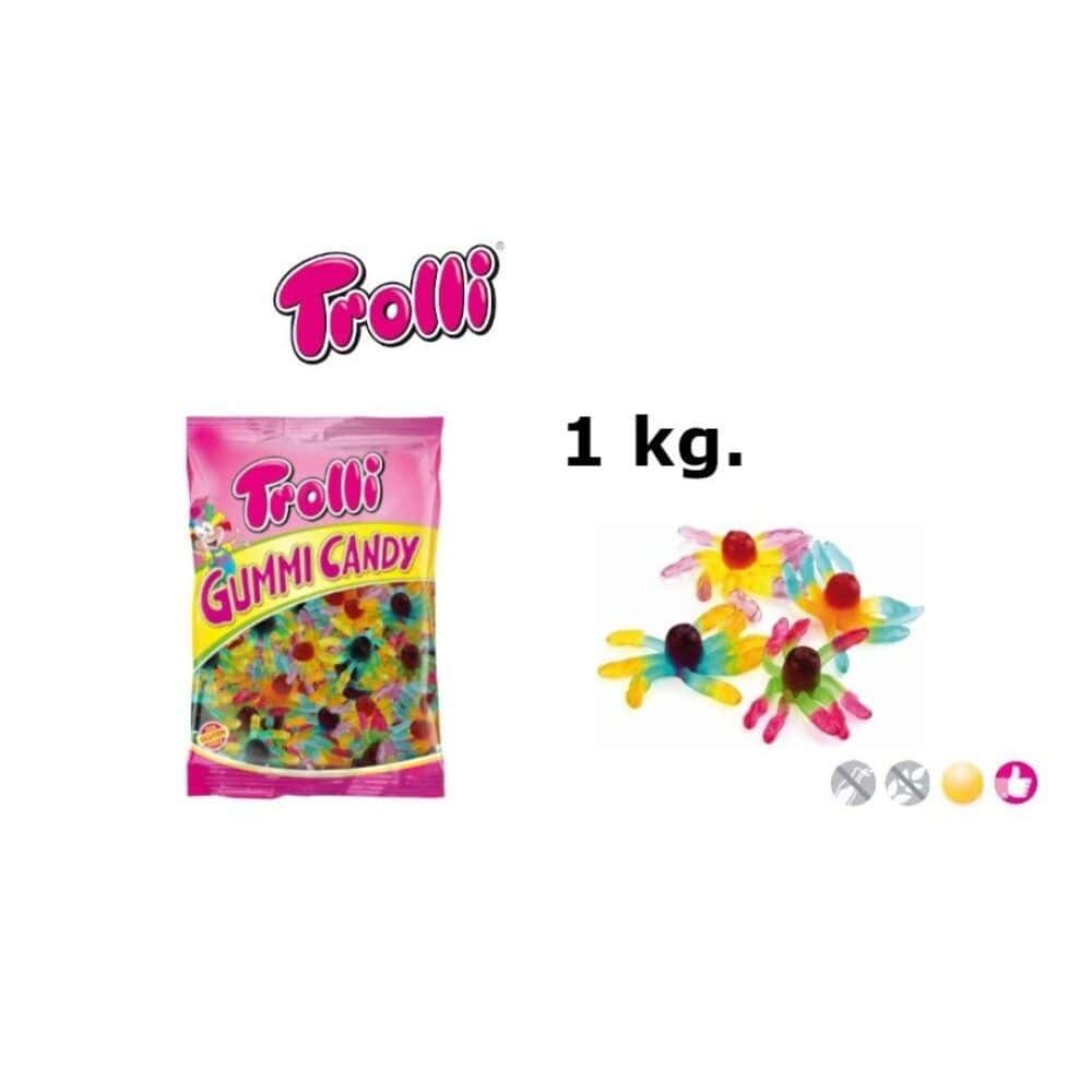 Trolli Pulpos de Gominola Brillo 1KG Bolsa Sin Alérgenos