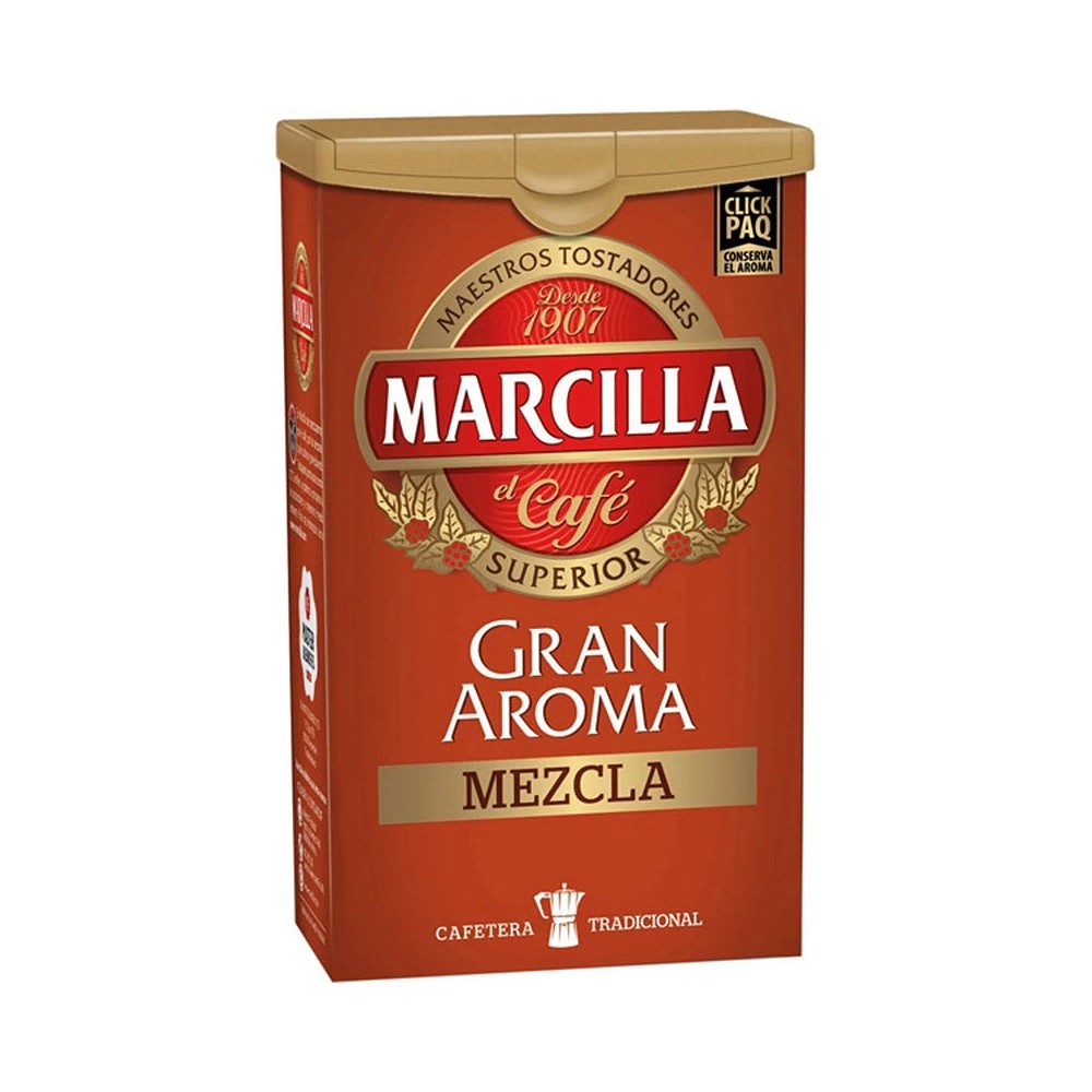 Embalagem de 5 Marcilla moída Great Aroma Blend 50/50, 250 gramas