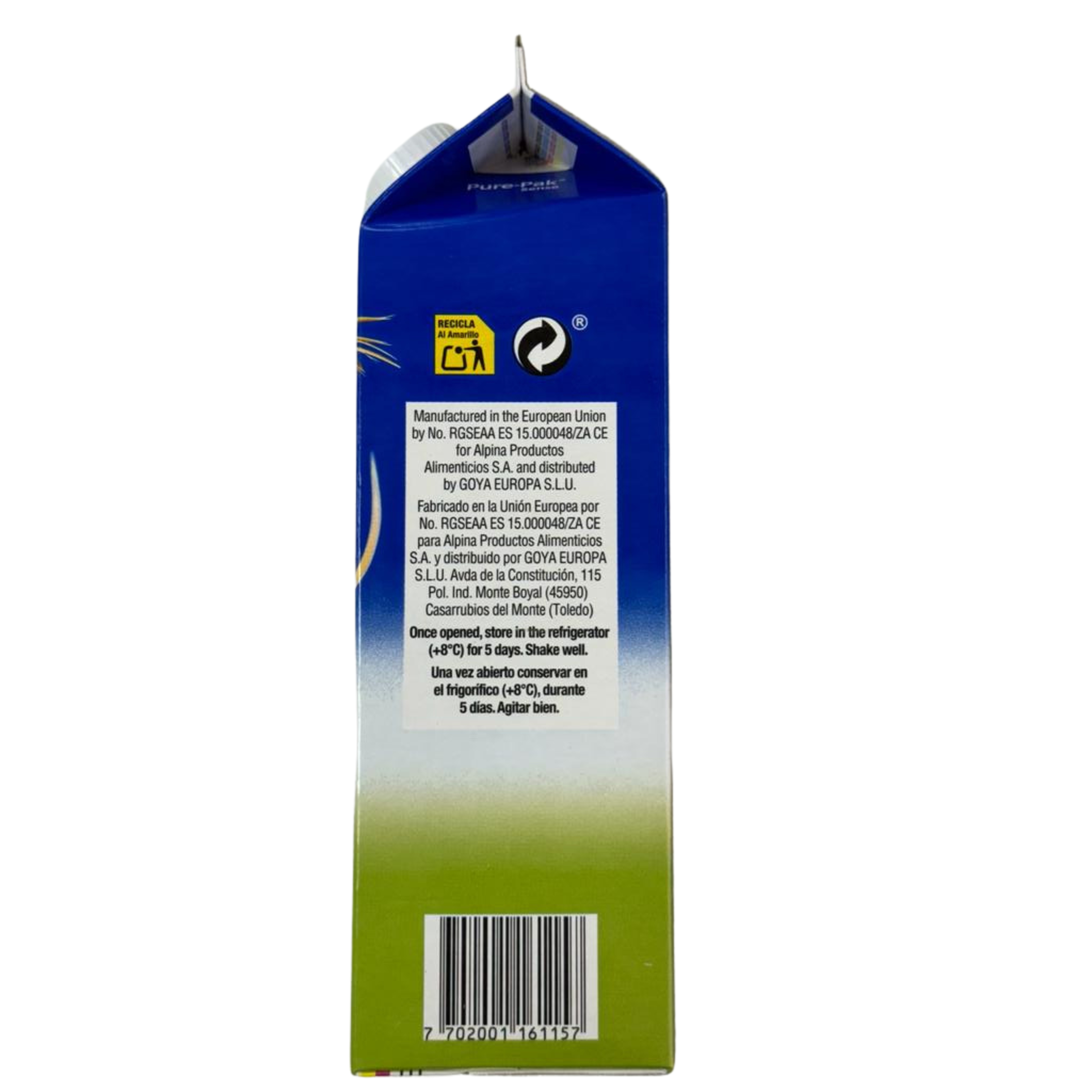 ALPENA AVENA SMOOTHIE BEBIDA ORIGINAL SABOR ÚNICO . ALTA CALIDAD. UNIÓN EUROPEA