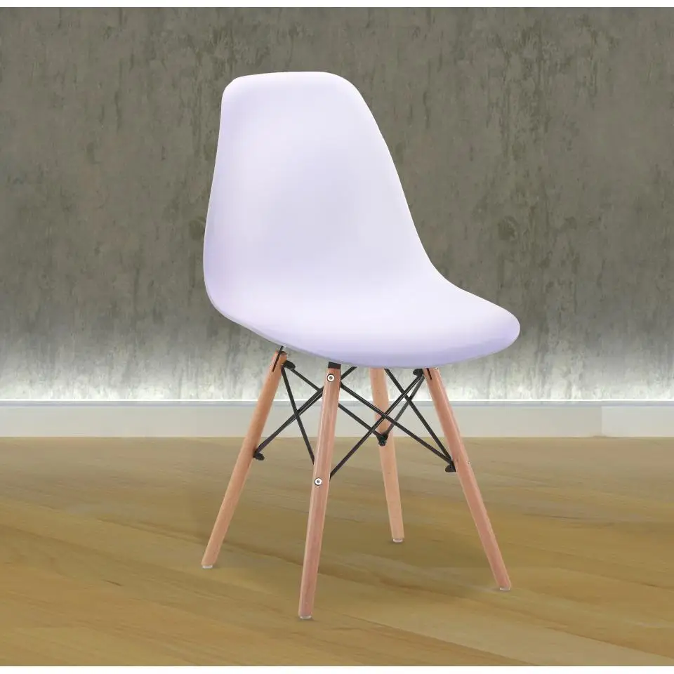 Confezione da 4 sedie Danimarca - Stile nordico - Gambe in legno - Vari colori.