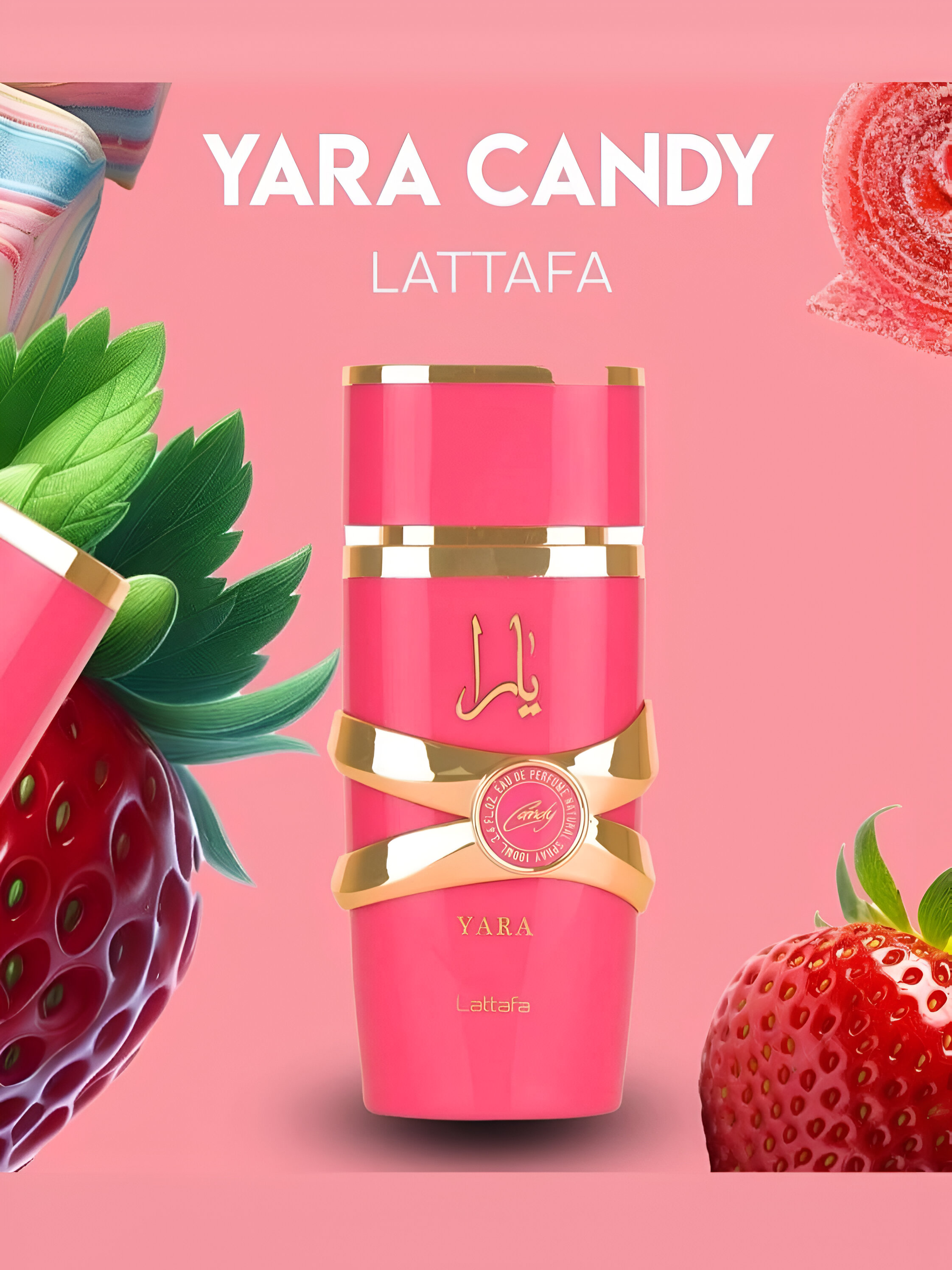 Yara Candy de Lattafa Perfume arabe Mujer Divertido Goloso Dulce con Sello Lattafa Dubái - 100ml
